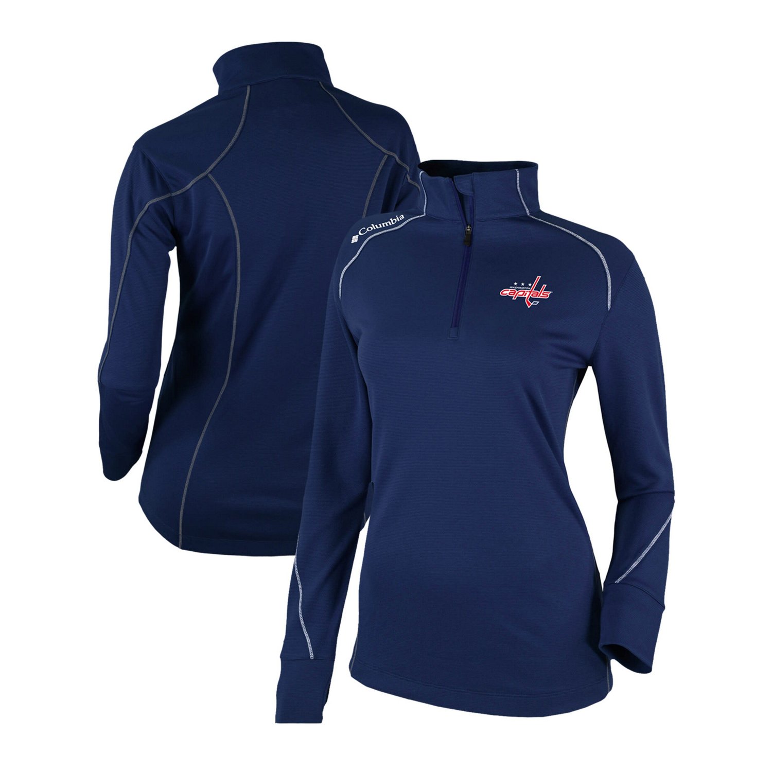 Columbia Washington Capitals Omni-Wick Shotgun 20 Quarter-Zip Pullover Top