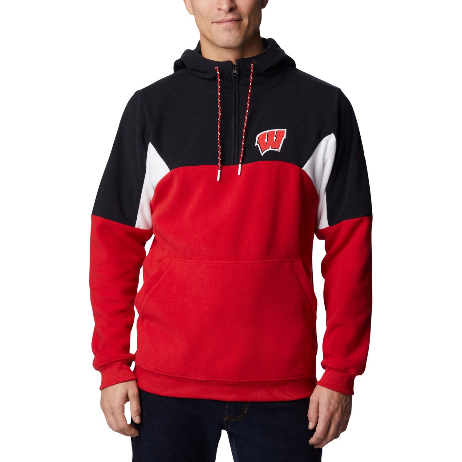 Columbia Wisconsin Badgers Lodge Quarter-Zip Hoodie                                                                              - view number 1