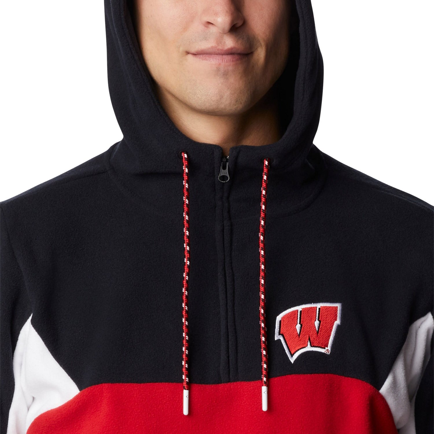 Columbia Wisconsin Badgers Lodge Quarter-Zip Hoodie                                                                              - view number 3
