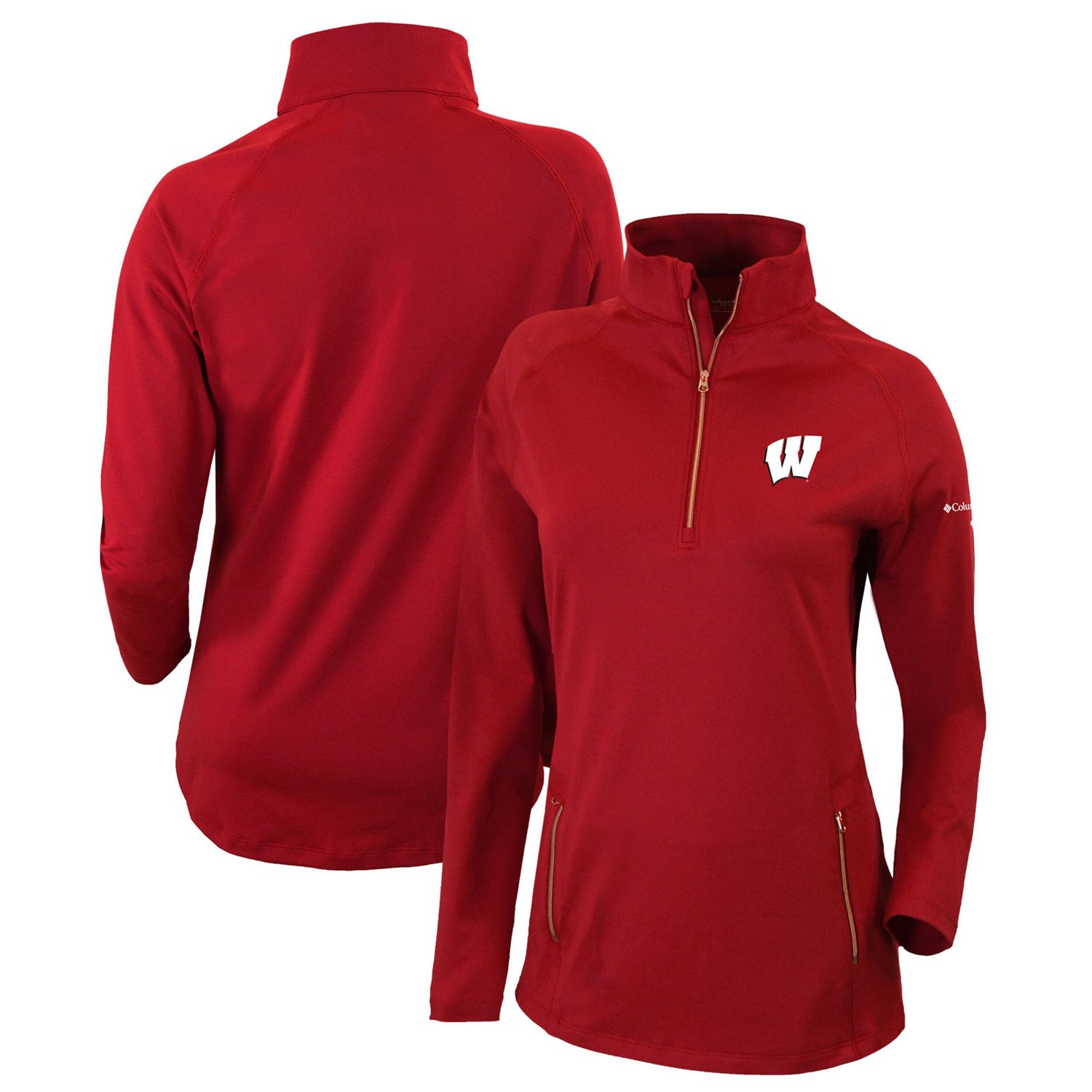 Columbia Wisconsin Badgers Outward Nine Quarter-Zip Pullover Top