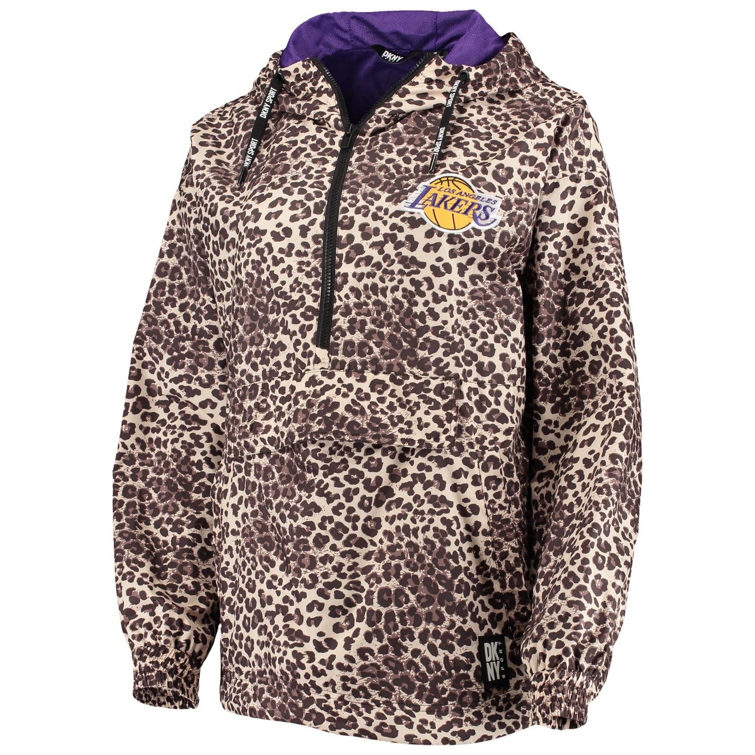 DKNY Sport Los Angeles Lakers Gabriella Windbreaker Half-Zip Hoodie                                                              - view number 2