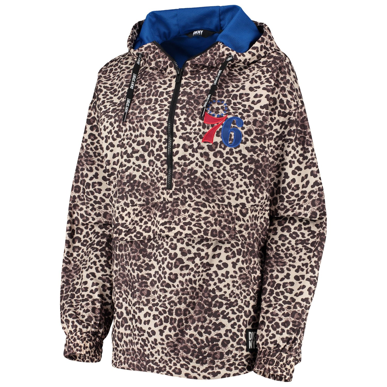 DKNY Sport Philadelphia 76ers Gabriella Windbreaker Half-Zip Hoodie