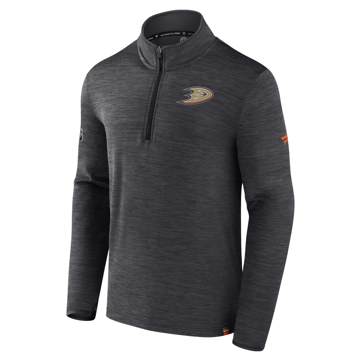 Fanatics Branded Anaheim Ducks Authentic Pro Quarter-Zip Pullover Top                                                            - view number 2