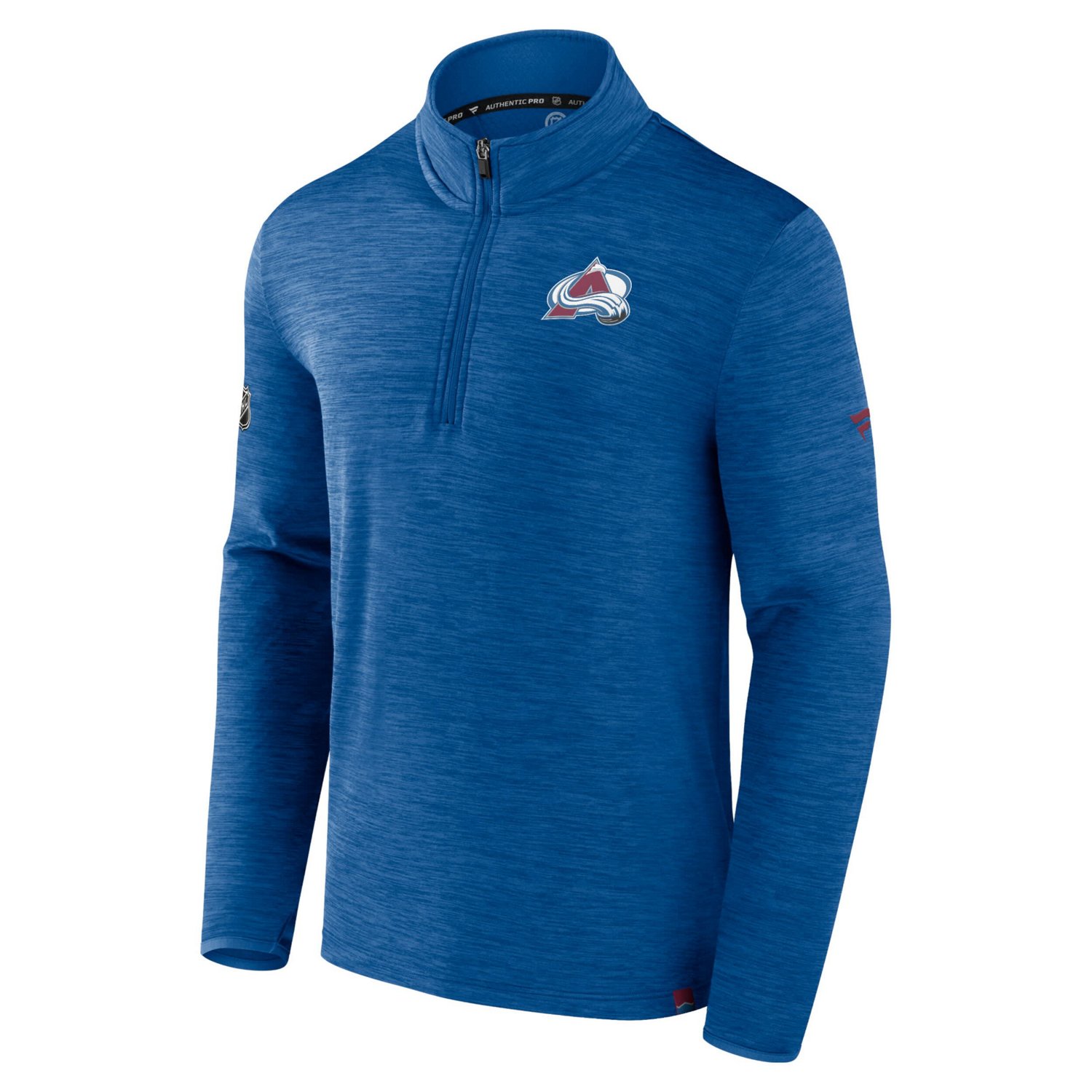Fanatics Branded Heather Colorado Avalanche Authentic Pro Quarter-Zip Pullover Top                                               - view number 2