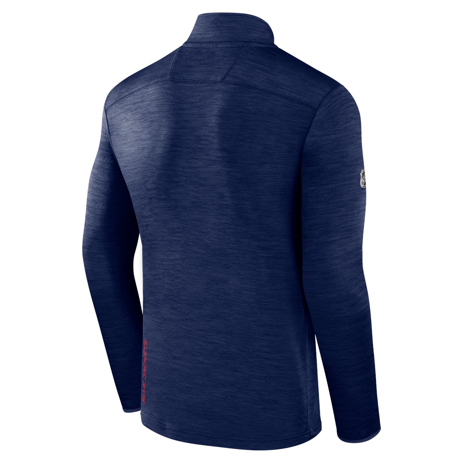 Fanatics Branded Heather Columbus Blue Jackets Authentic Pro Quarter-Zip Pullover Top - view number 3