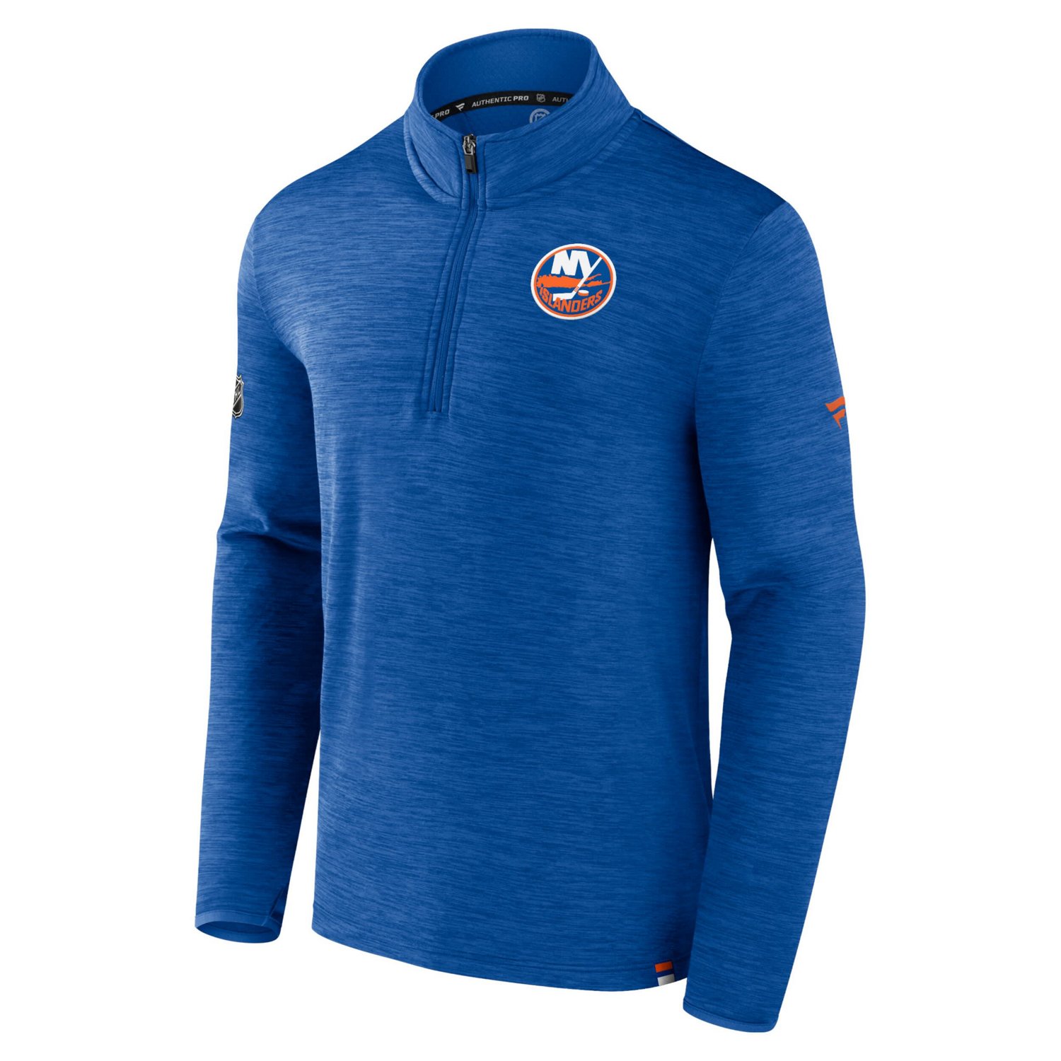Fanatics Branded Heather New York Islanders Authentic Pro Quarter-Zip Pullover Top                                               - view number 2