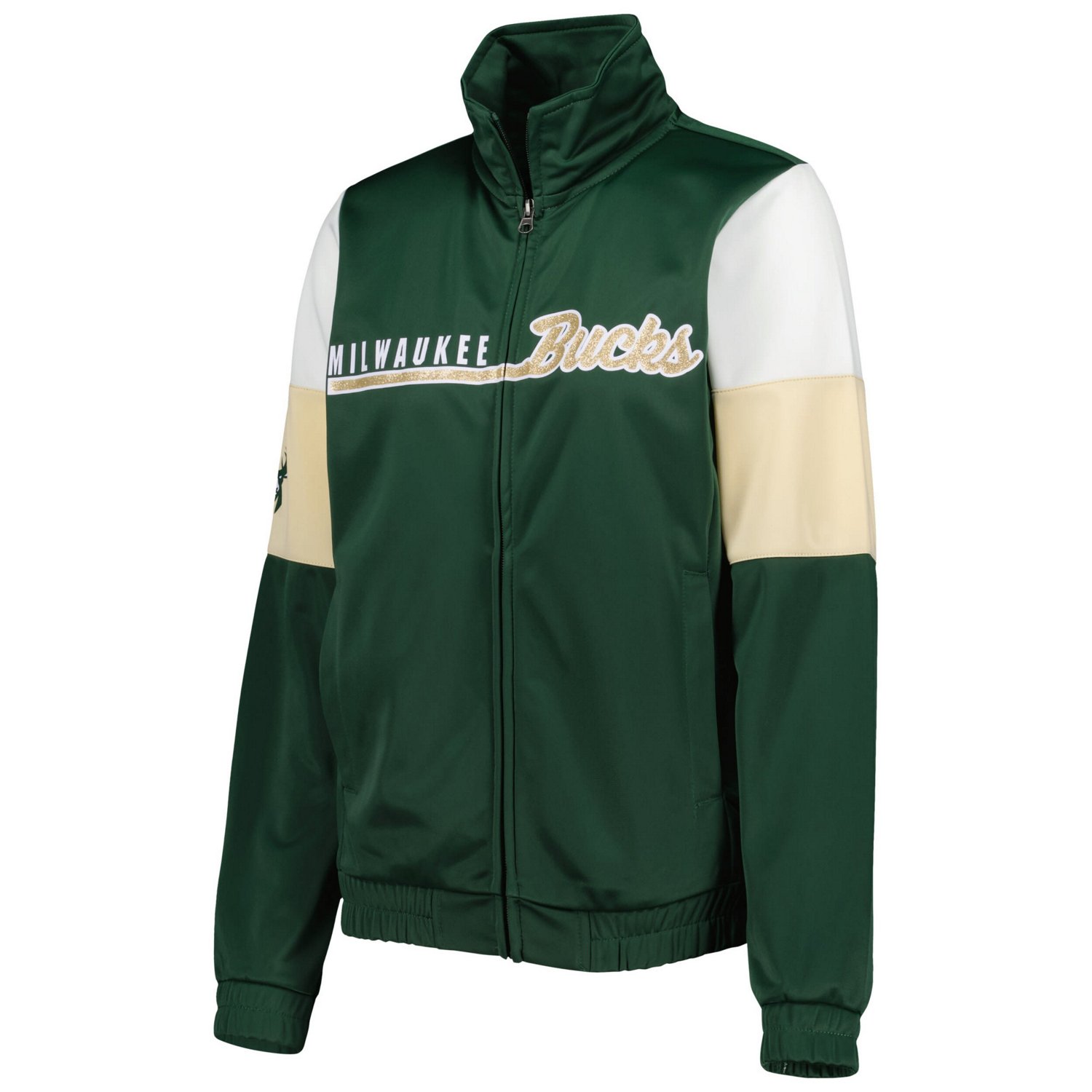 G-III 4Her by Carl Banks Hunter Milwaukee Bucks Change Up Full-Zip Track Jacket