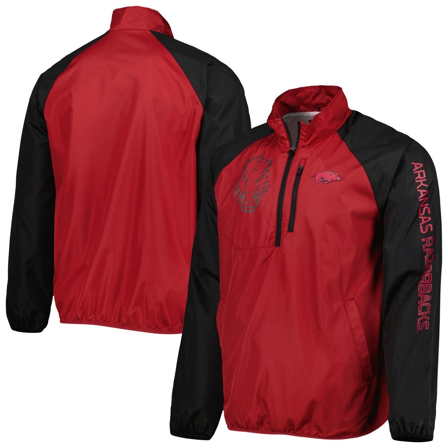 G-III Sports by Carl Banks / Arkansas Razorbacks Point Guard Raglan  Half-Zip Jacket