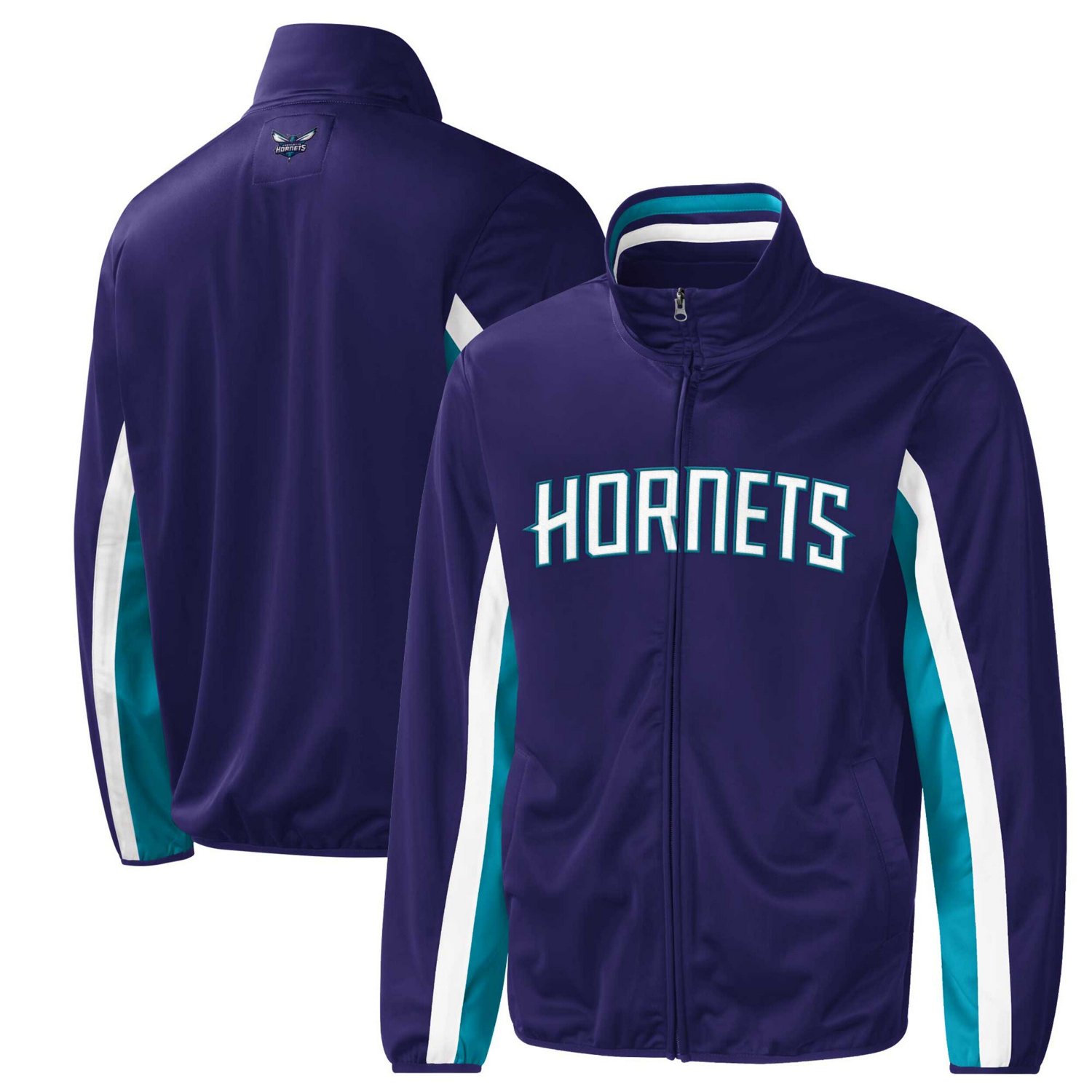 G-III Sports by Carl Banks Charlotte Hornets Contender Wordmark Full-Zip Track Jacket                                            - view number 1