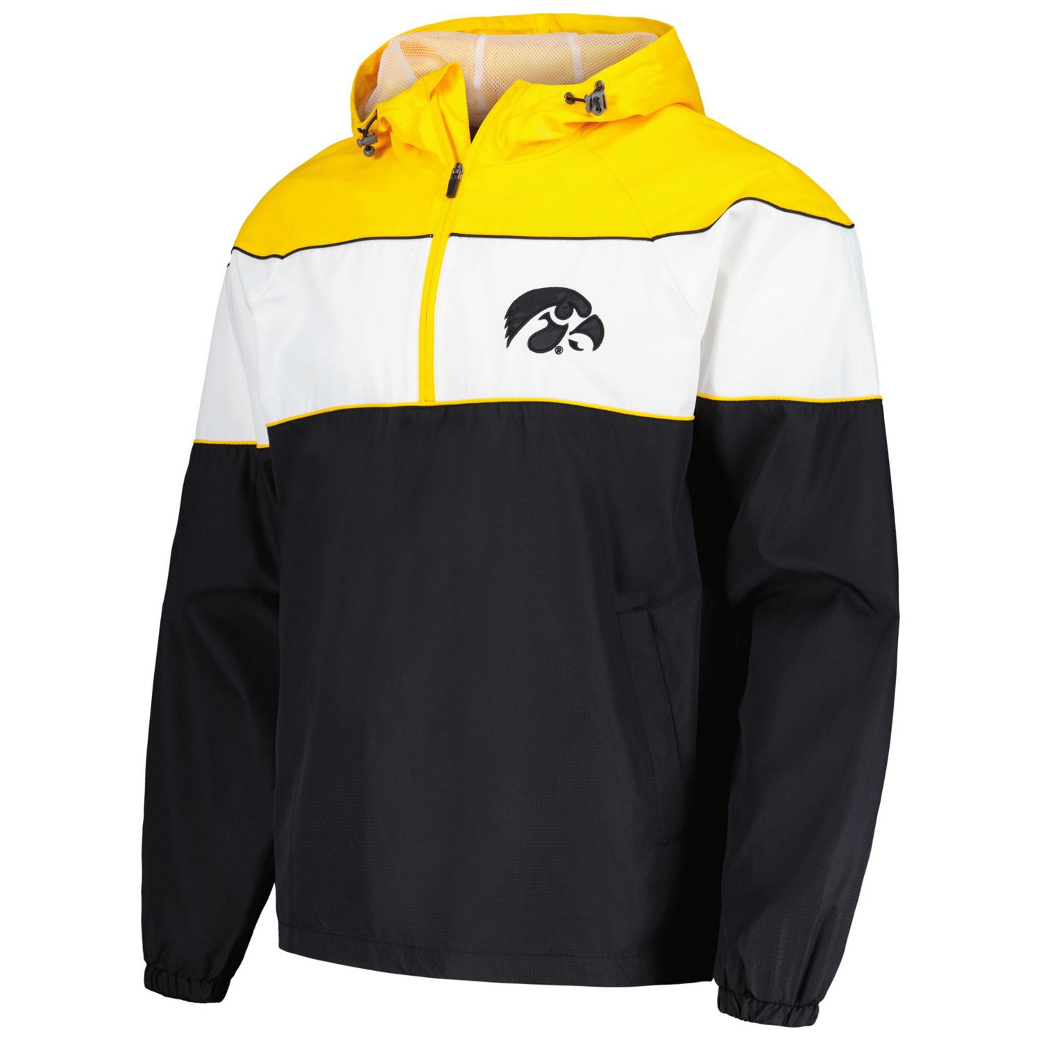 G-III Sports by Carl Banks Iowa Hawkeyes Center Line Half-Zip Raglan Hoodie Jacket