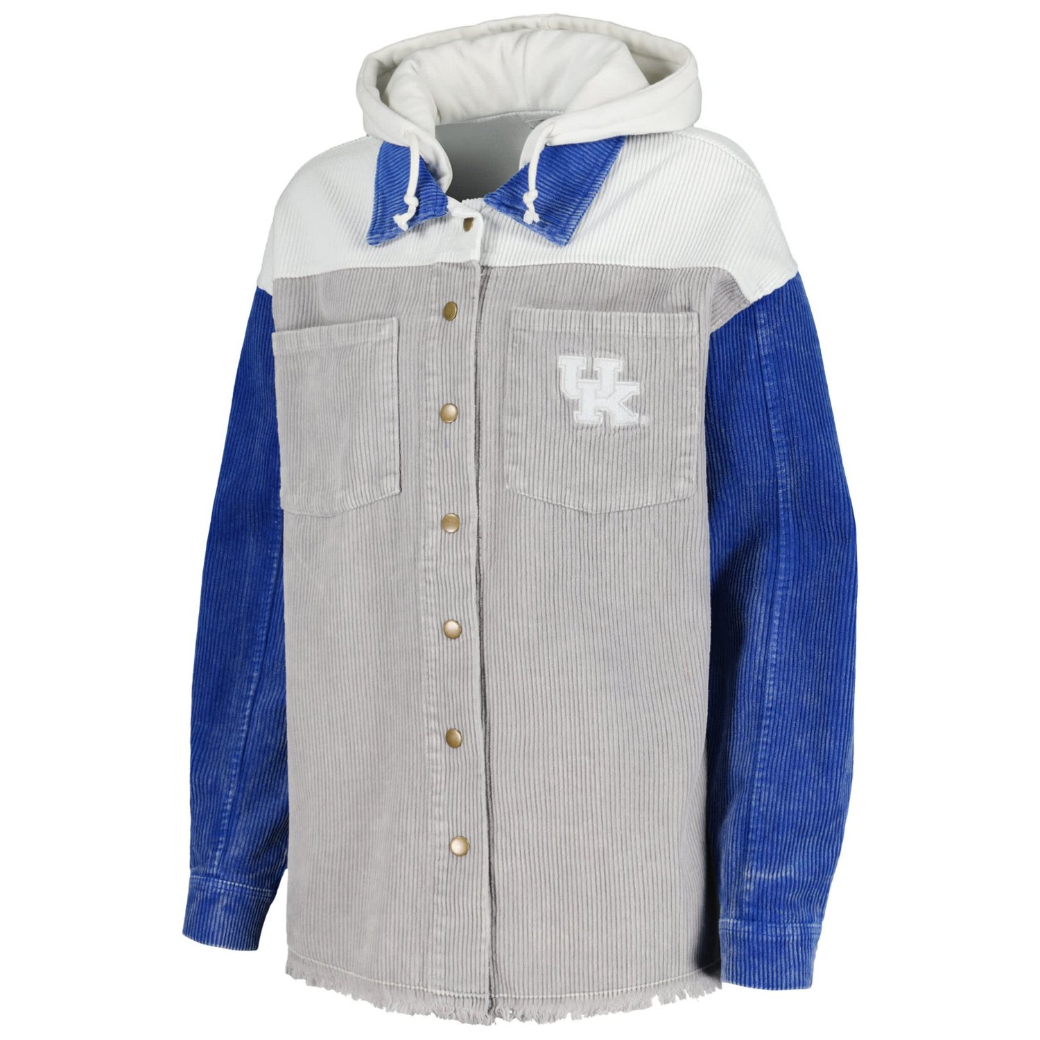Gameday Couture Kentucky Wildcats Vintage Wash Corduroy Full-Snap Hooded Shacket - view number 2