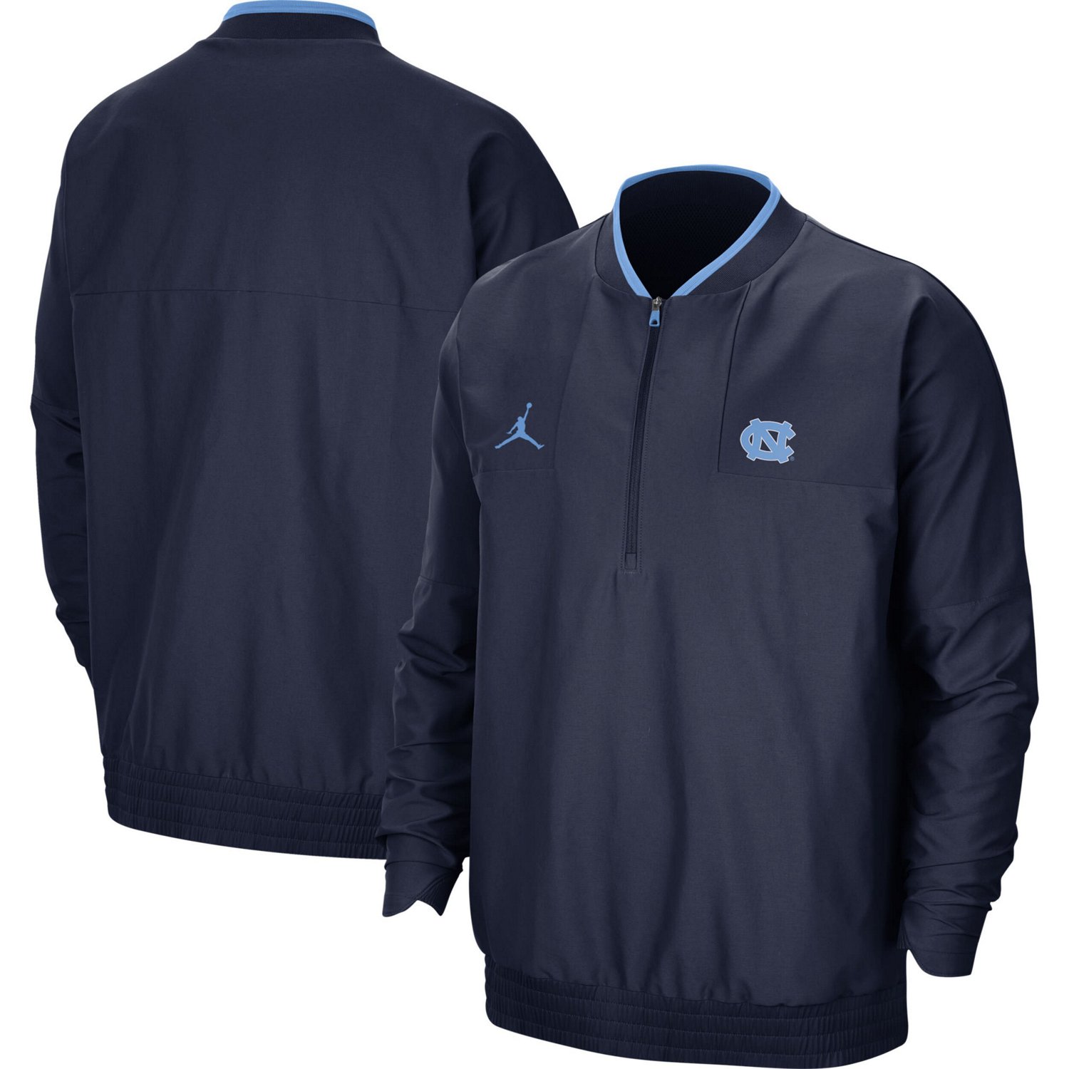 Jordan Brand North Carolina Tar Heels 2021 Coach Half-Zip Jacket