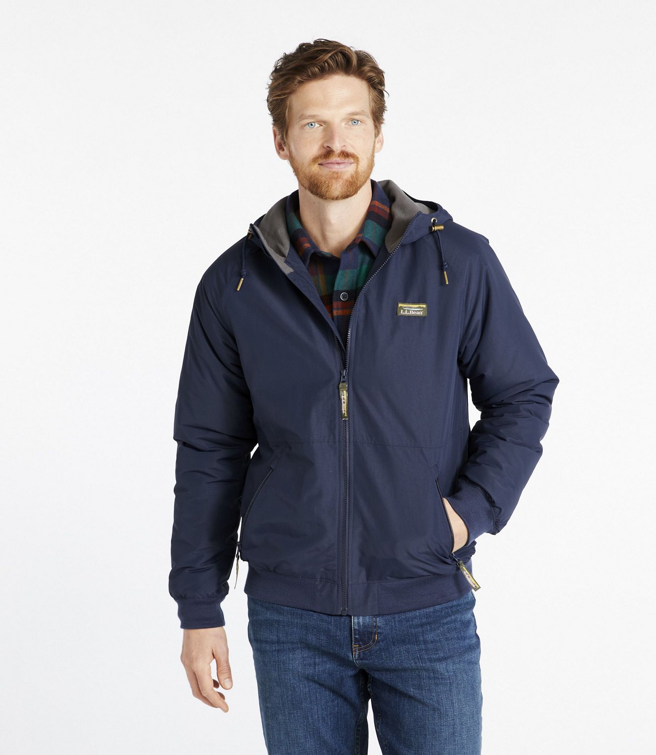 Men's Insulated 3-Season Bomber Hooded Jacket