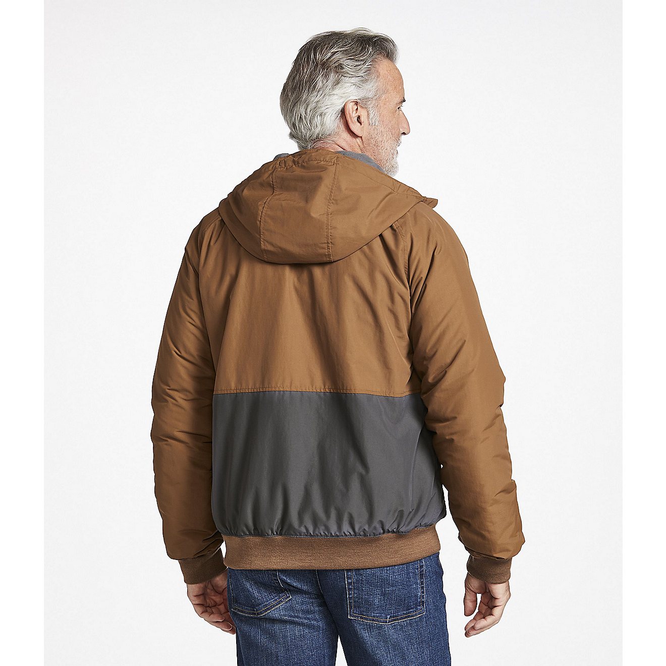 L.L.Bean Men's Insulated 3-Season Colorblock Bomber Hooded Jacket                                                                - view number 3