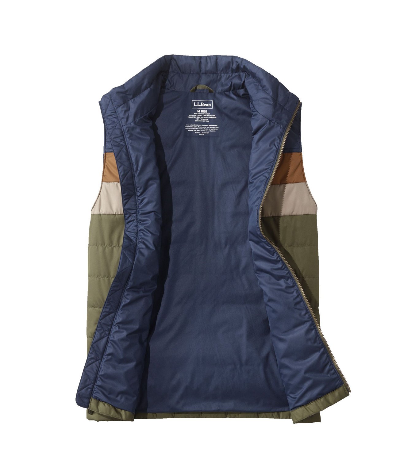 L.L.Bean Men's Mountain Classic Colorblock Puffer Vest