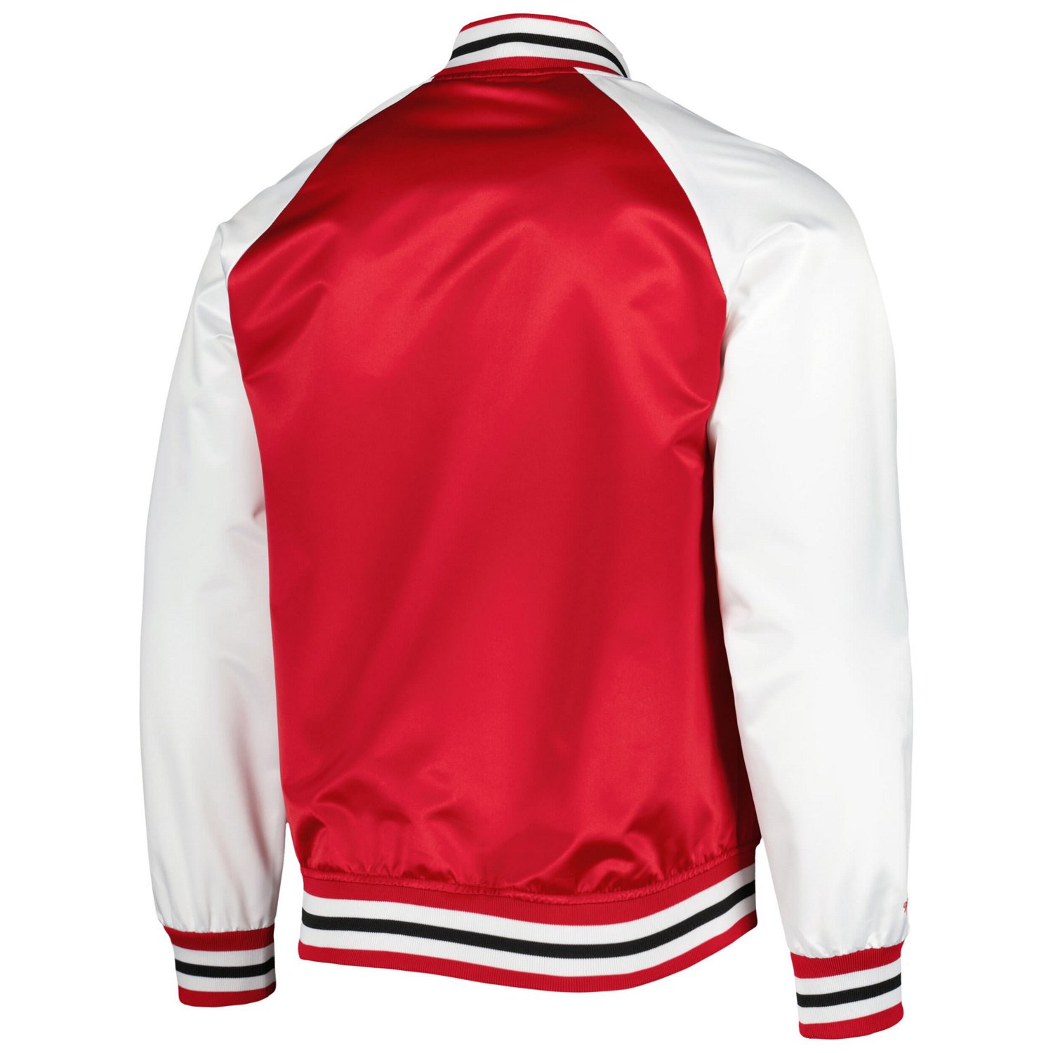 Mitchell  Ness /White Chicago Blackhawks Primetime Raglan Satin Full-Snap Jacket                                                 - view number 3