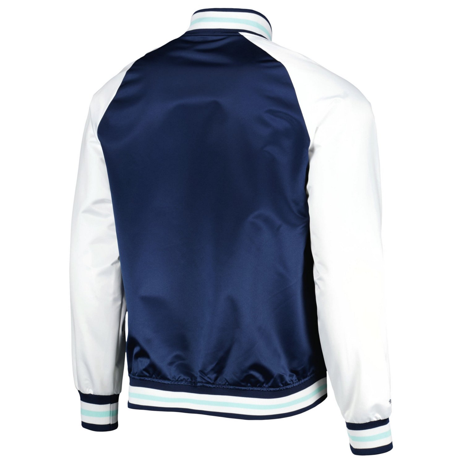 Mitchell  Ness Deep Sea /White Seattle Kraken Primetime Raglan Satin Full-Snap Jacket                                            - view number 3