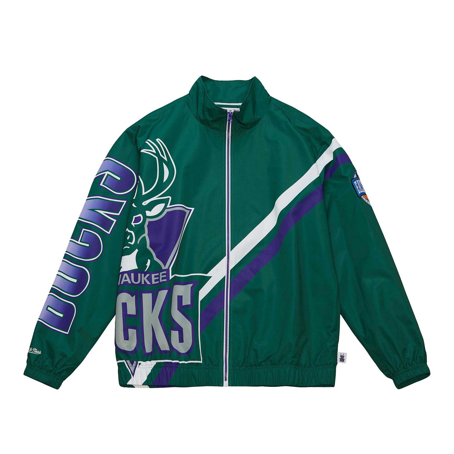 Mitchell  Ness Hunter Milwaukee Bucks Exploded Logo Warm-Up Full-Zip Jacket                                                      - view number 2