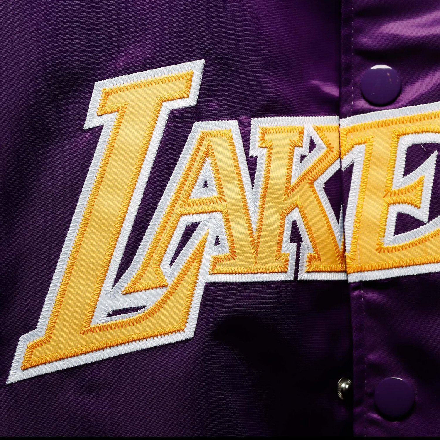 Mitchell  Ness Los Angeles Lakers Big Tall Hardwood Classics Raglan Satin Full-Snap Jacket