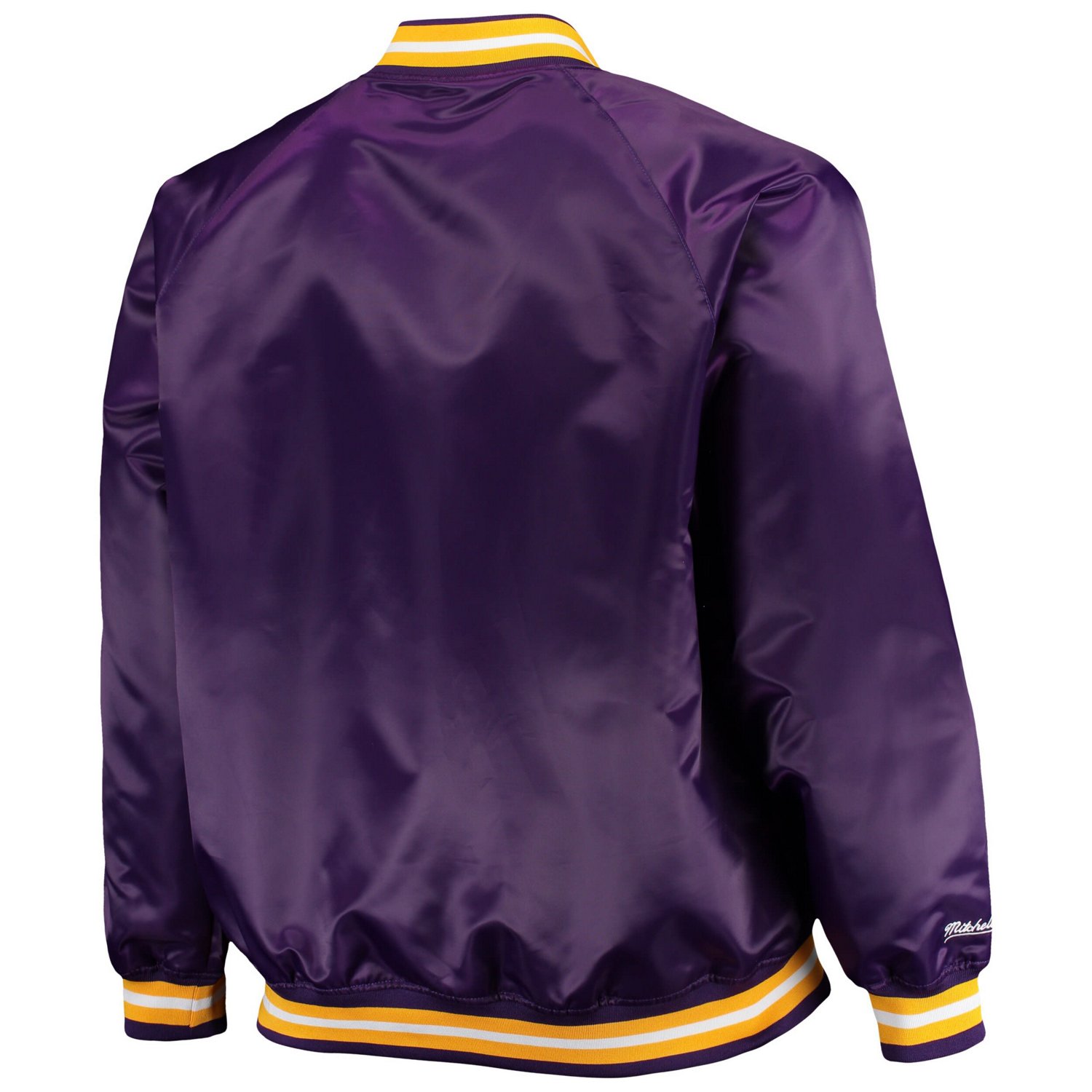 Mitchell  Ness Los Angeles Lakers Big Tall Hardwood Classics Raglan Satin Full-Snap Jacket