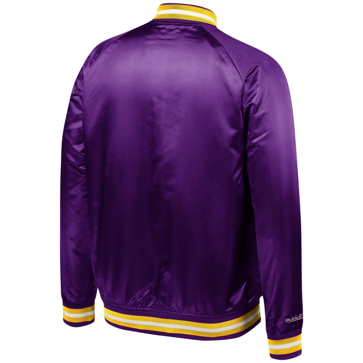 Mitchell  Ness Los Angeles Lakers Throwback Wordmark Satin Full-Snap Raglan Jacket