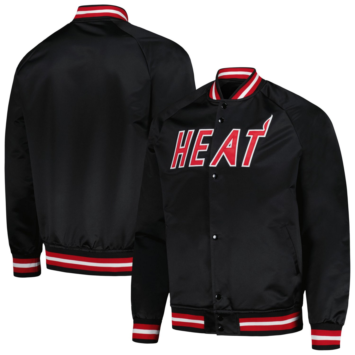 Mitchell & Ness Miami Heat ジャケット mens-mitchell-and-ness-black-