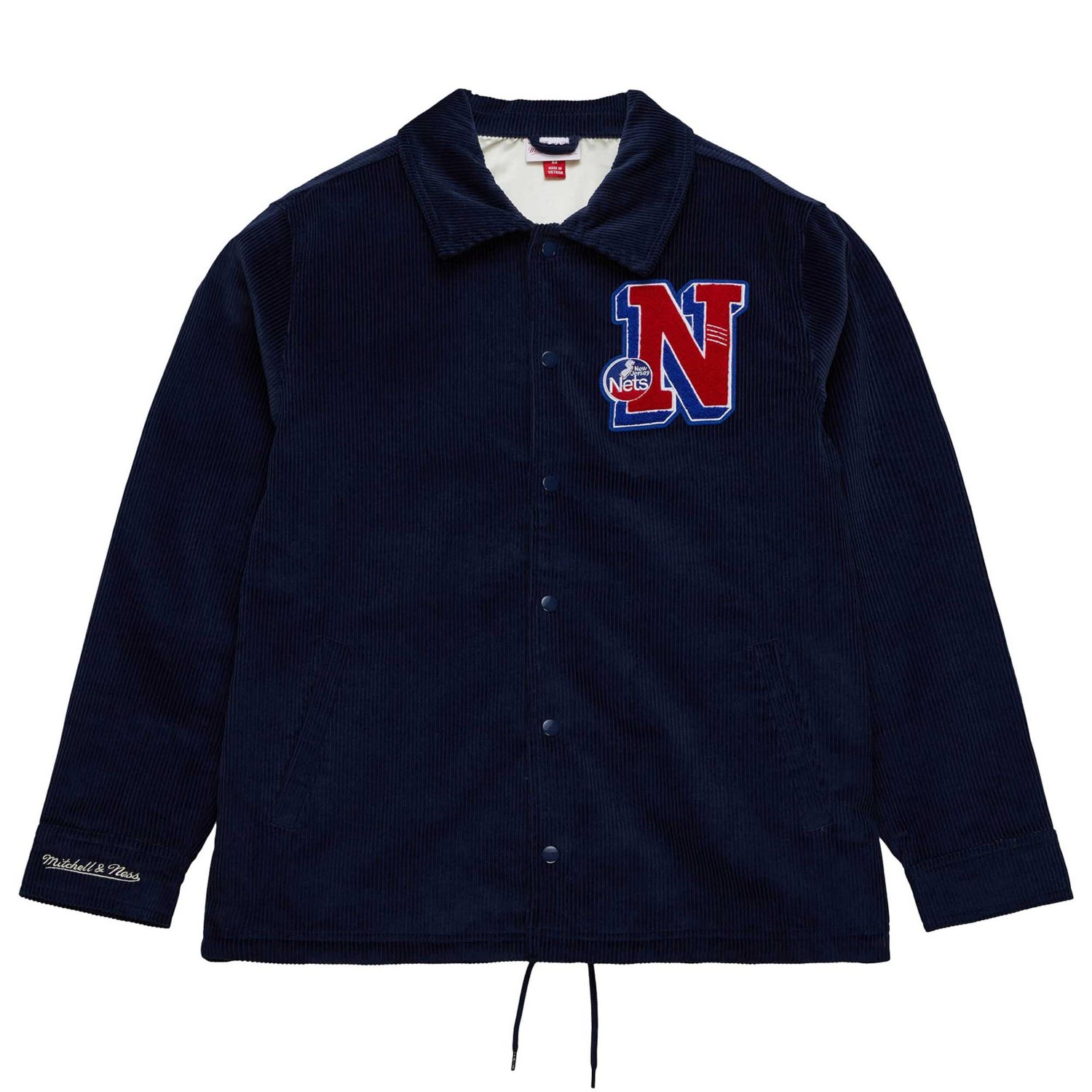Mitchell  Ness New Jersey Nets Hardwood Classics Coaches Full-Snap Jacket