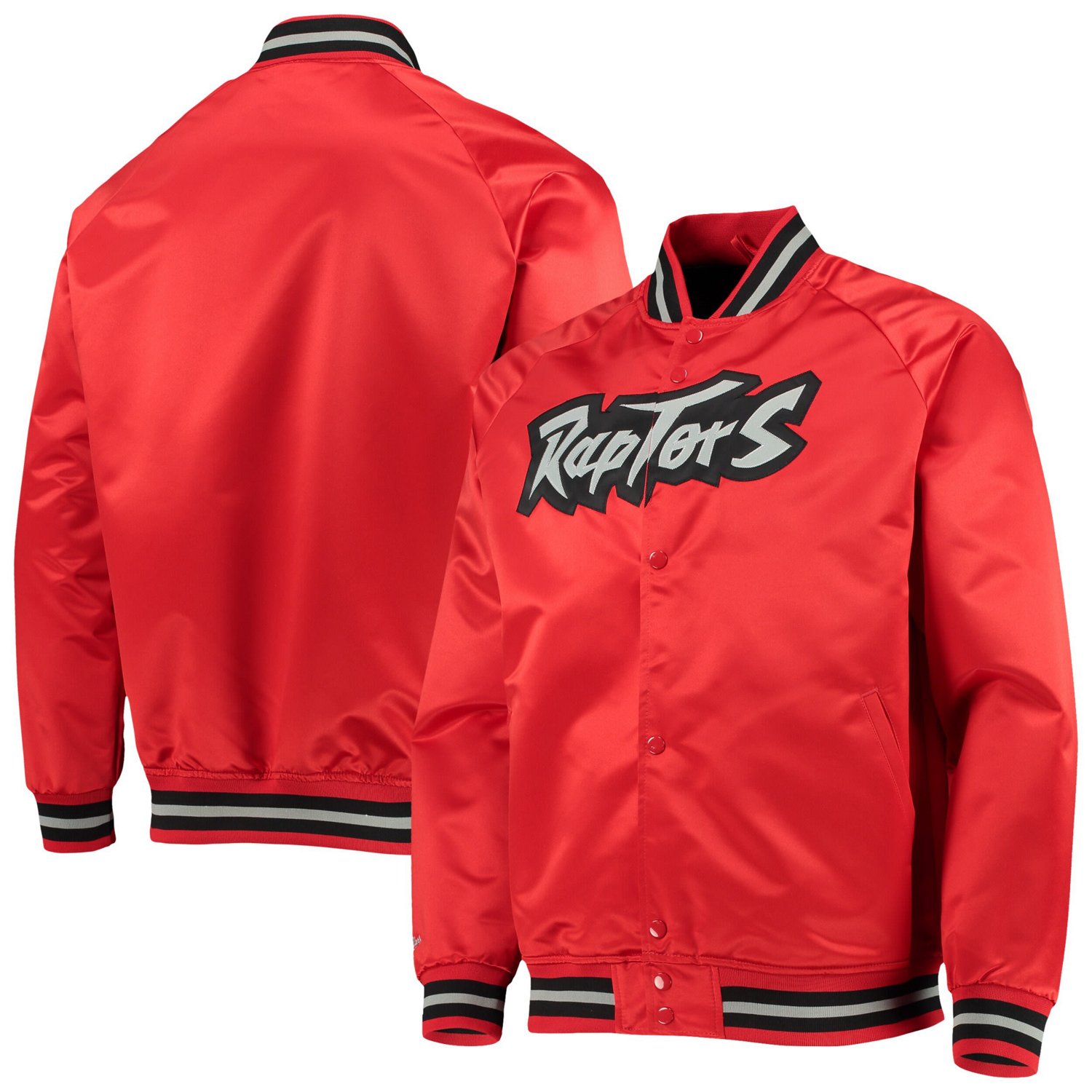 Mitchell  Ness Toronto Raptors Hardwood Classics Satin Full-Snap Raglan Jacket                                                   - view number 1