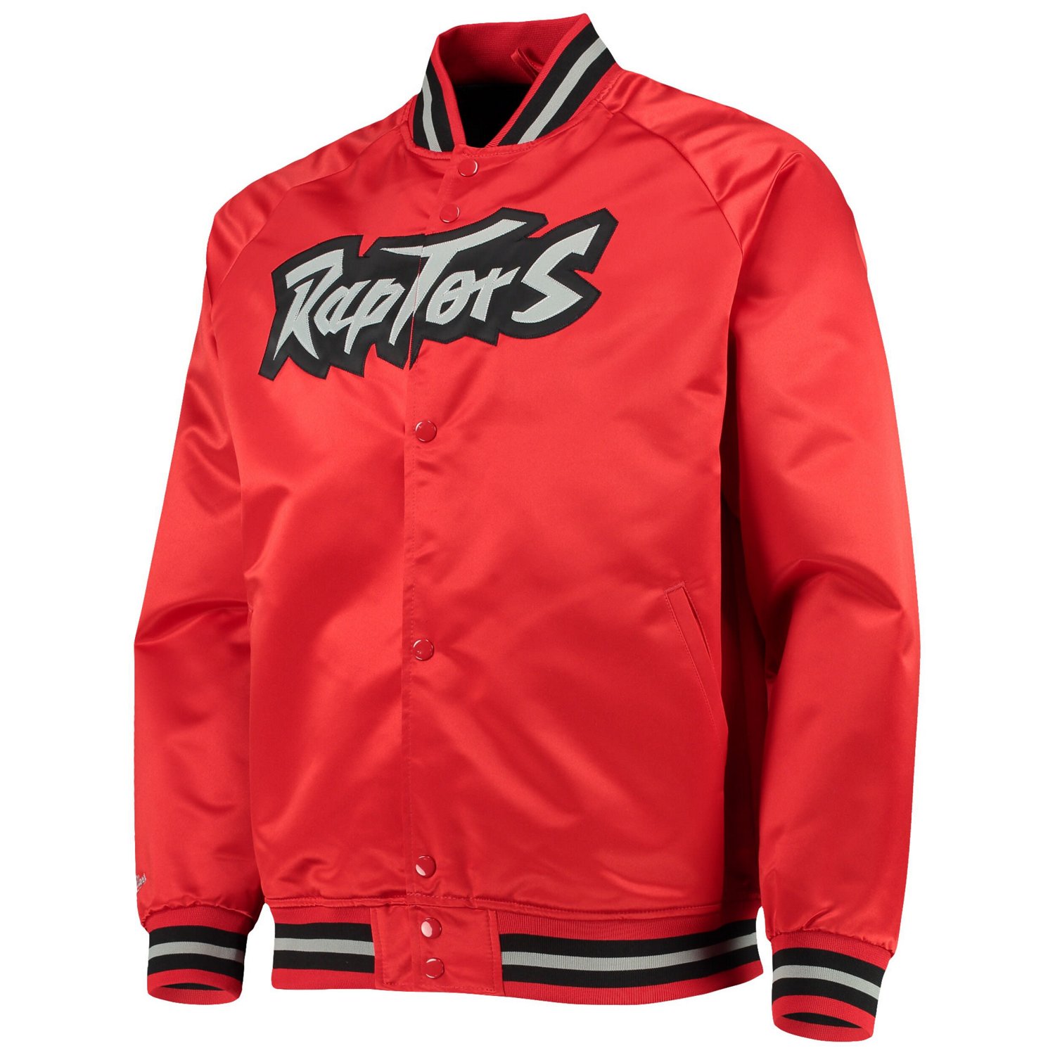 Mitchell  Ness Toronto Raptors Hardwood Classics Satin Full-Snap Raglan Jacket                                                   - view number 2