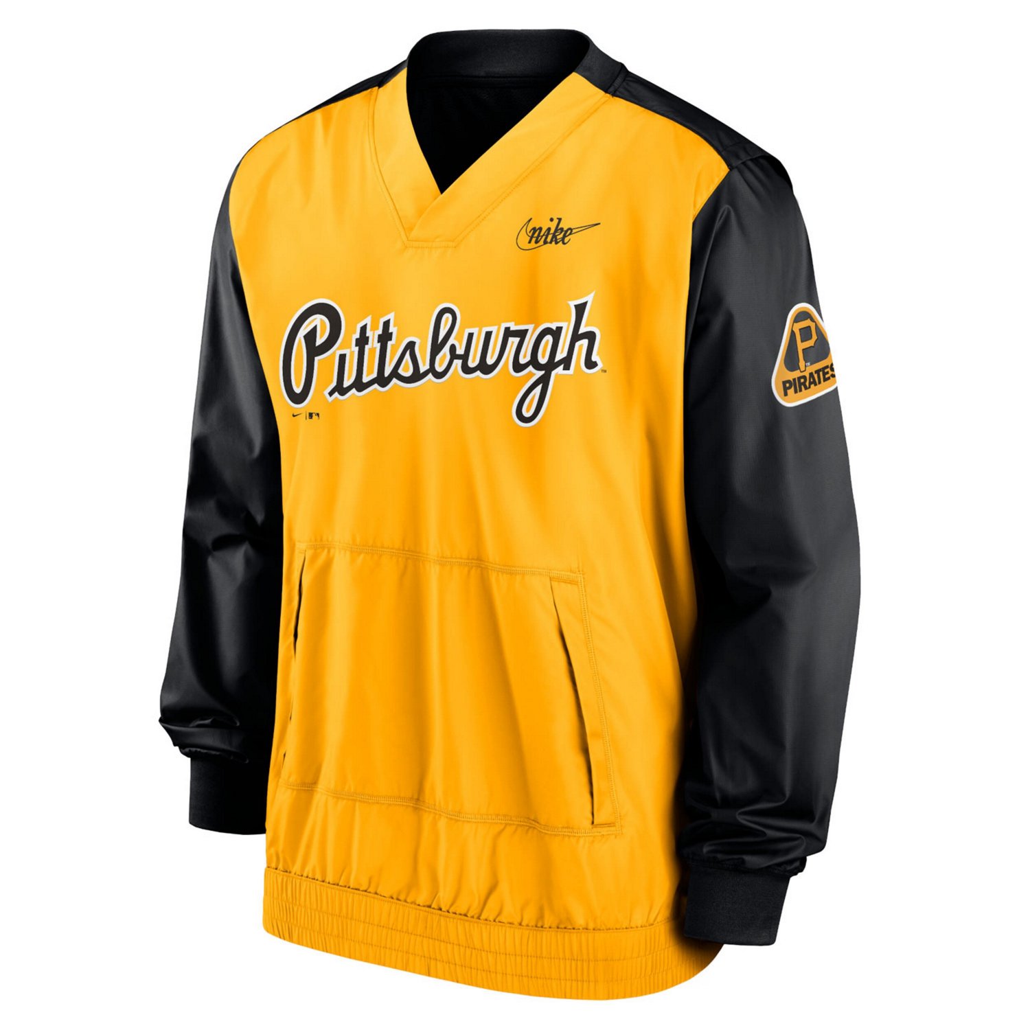 Nike /Gold Pittsburgh Pirates Cooperstown Collection V-Neck Pullover Windbreaker                                                 - view number 2