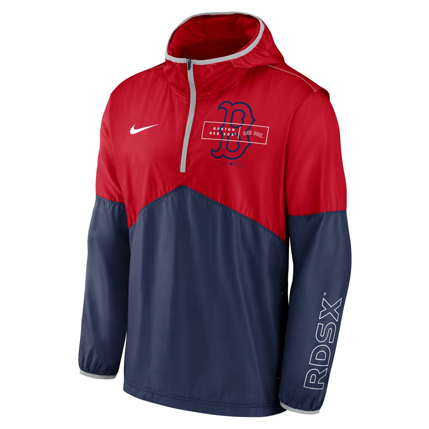 Nike /Navy Boston Sox Overview Half-Zip Hoodie Jacket