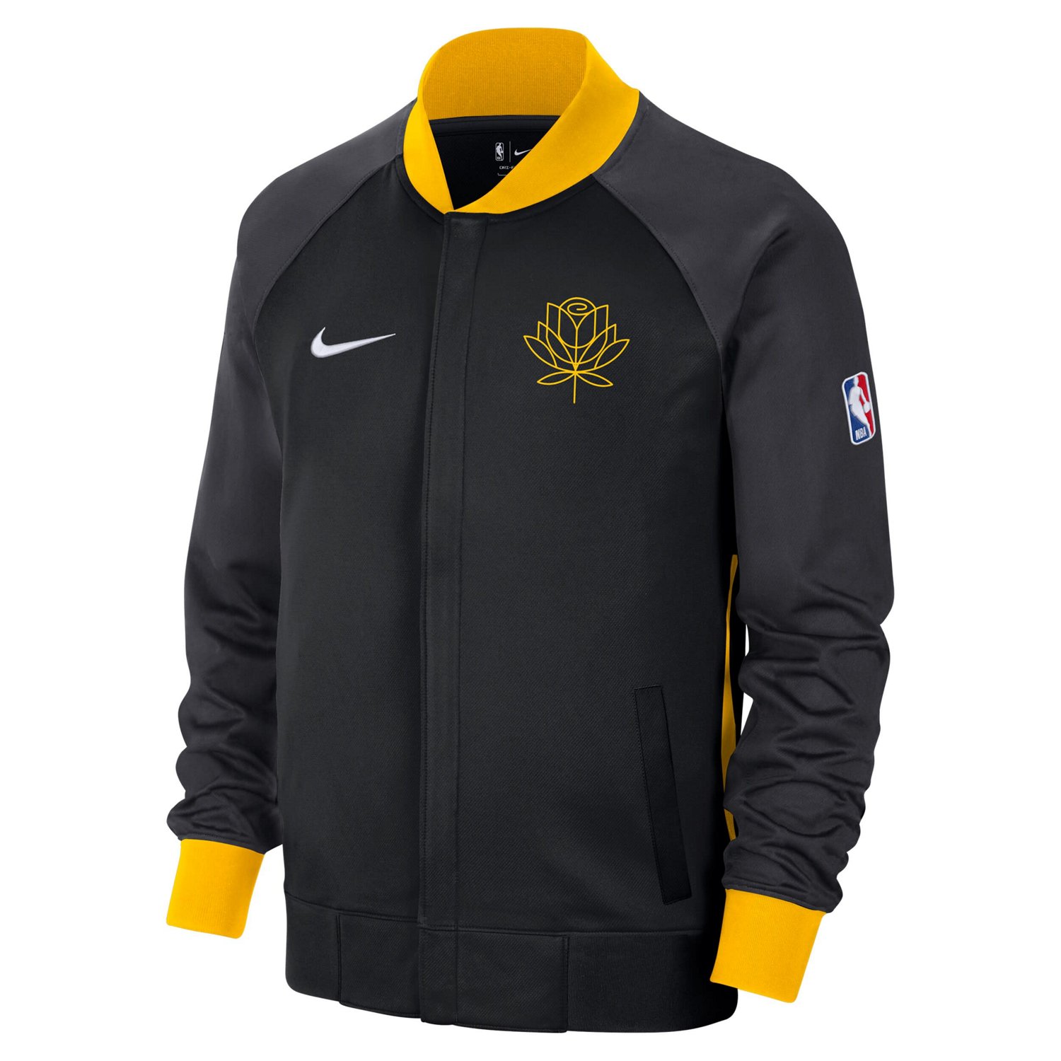 Nike /Yellow Golden State Warriors 2022/23 City Edition Showtime Thermaflex Full-Zip Jacket