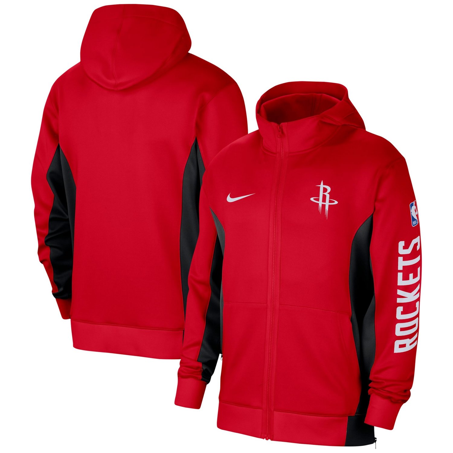 Nike Houston Rockets 2023 24 Authentic Showtime Full Zip Hoodie Academy