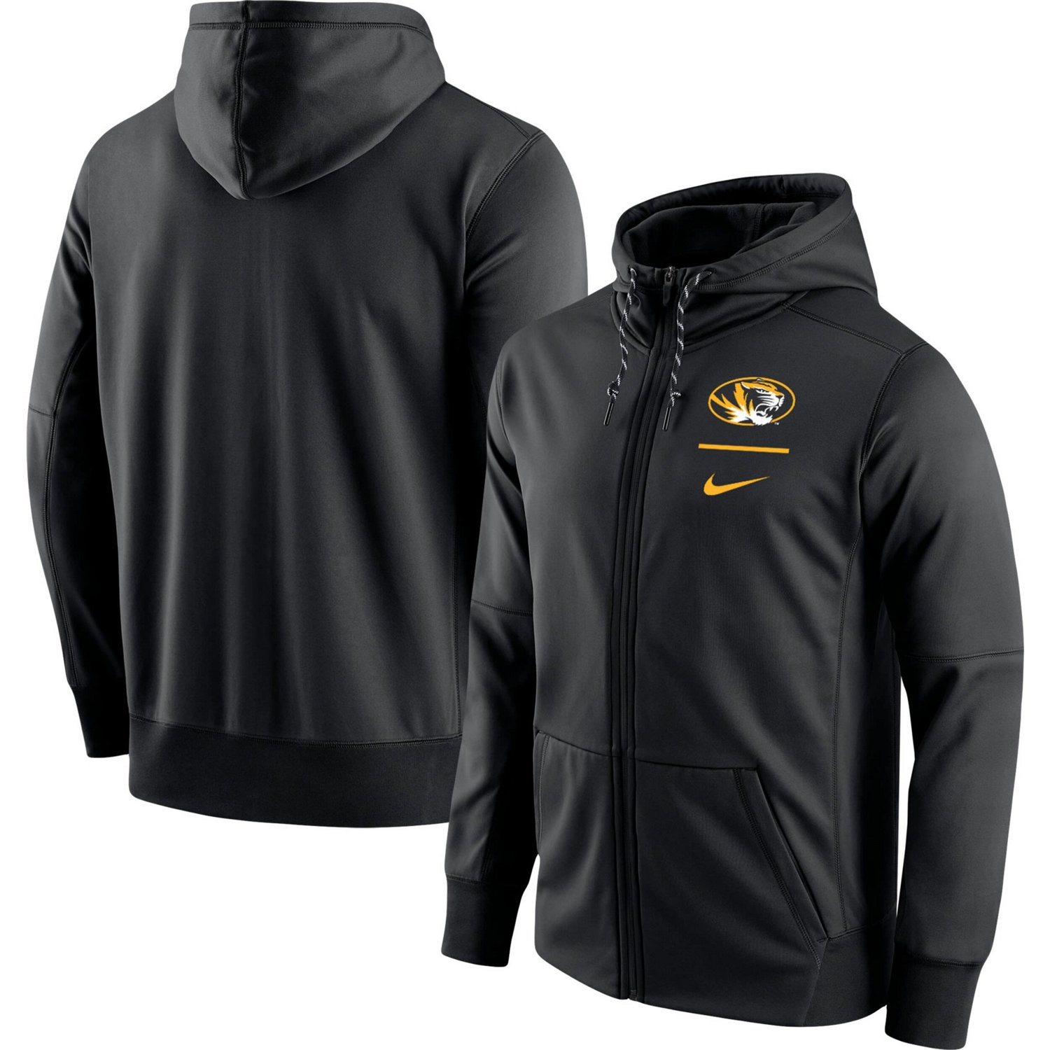 Nike Missouri Tigers Logo Stack Performance Full-Zip Hoodie