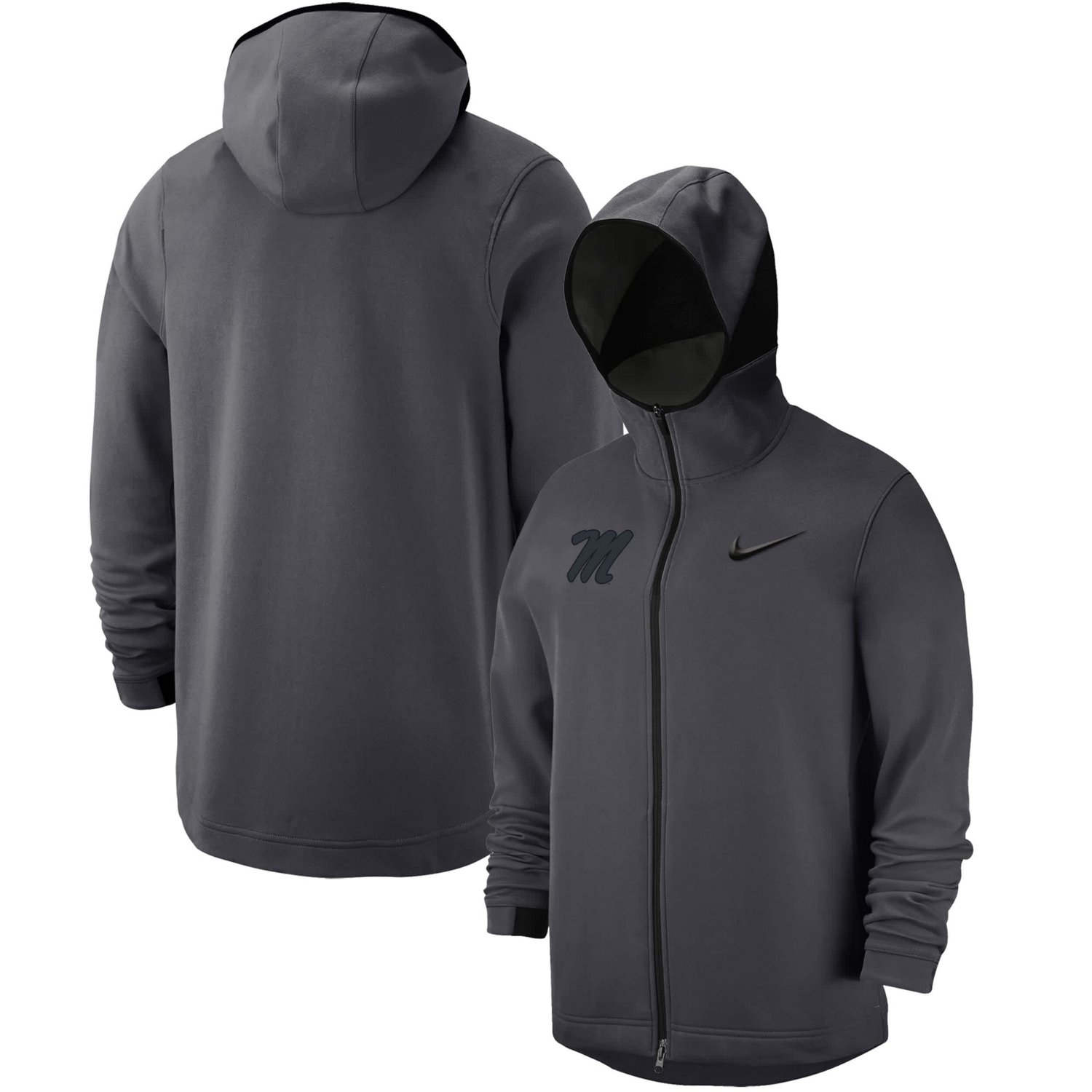 Nike Ole Miss Rebels Tonal Showtime Full Zip Hoodie Jacket Academy