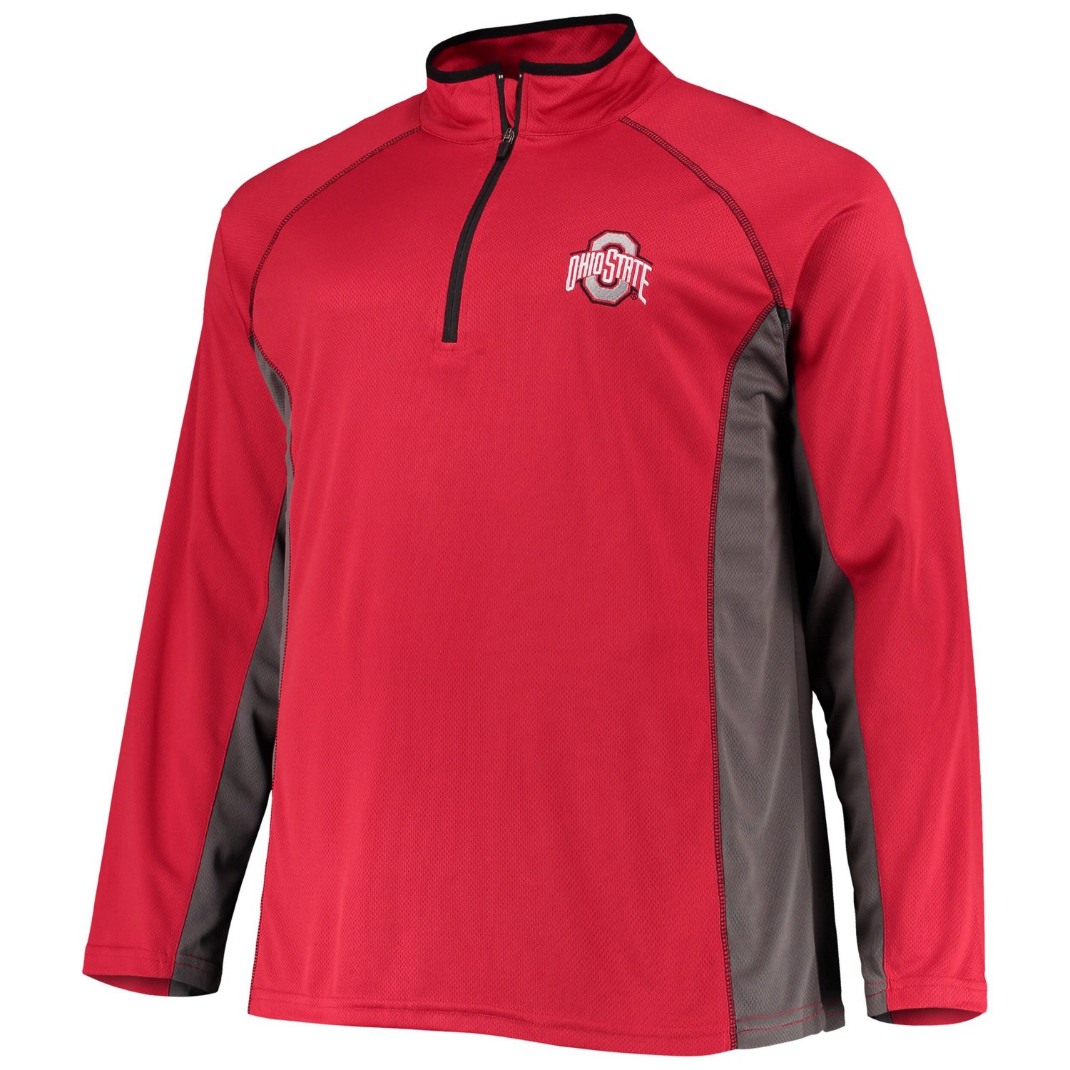 Ohio State Buckeyes Big  Tall Textured Raglan Quarter-Zip Jacket - view number 2