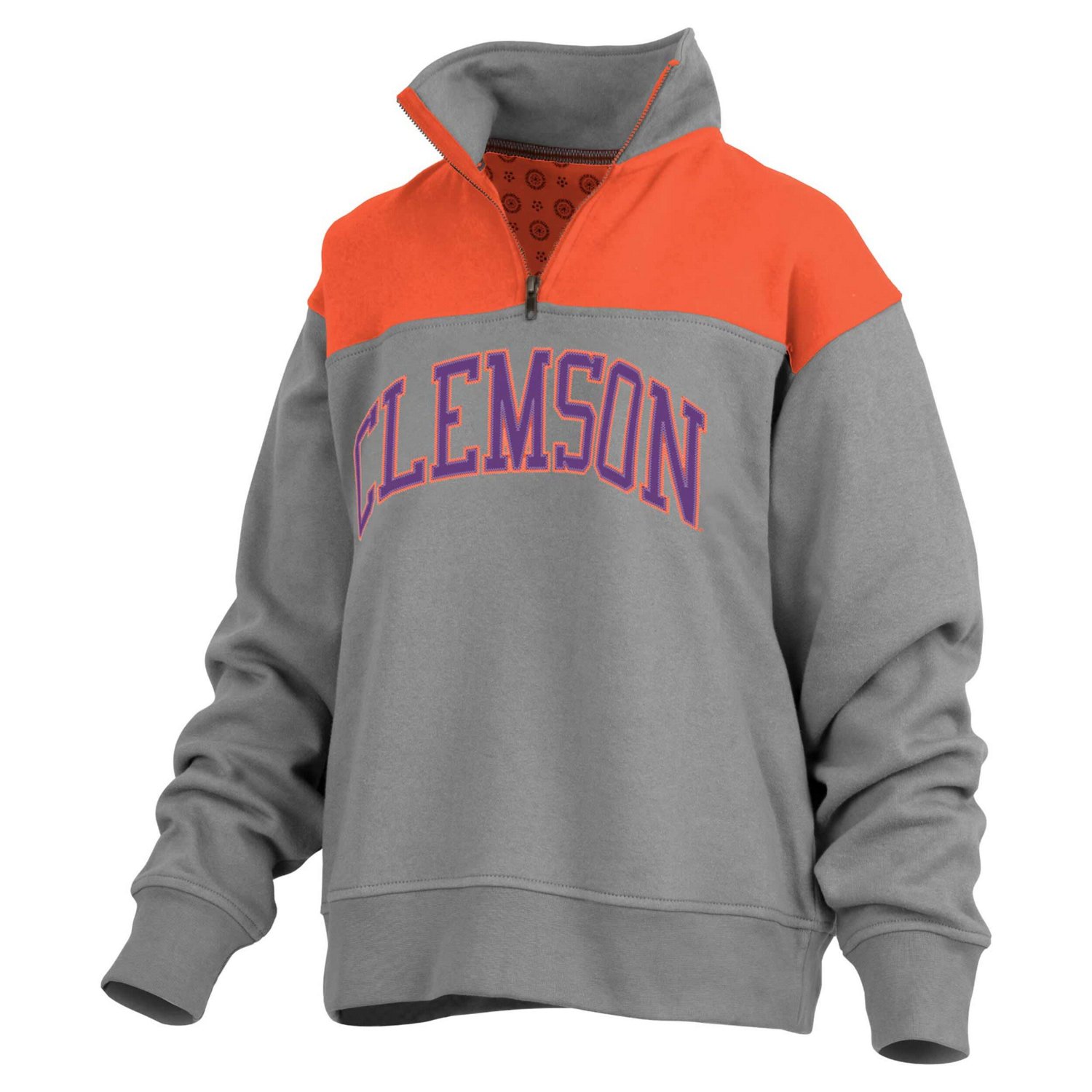 Pressbox Clemson Tigers Avon Fleece Quarter-Zip Jacket - view number 2