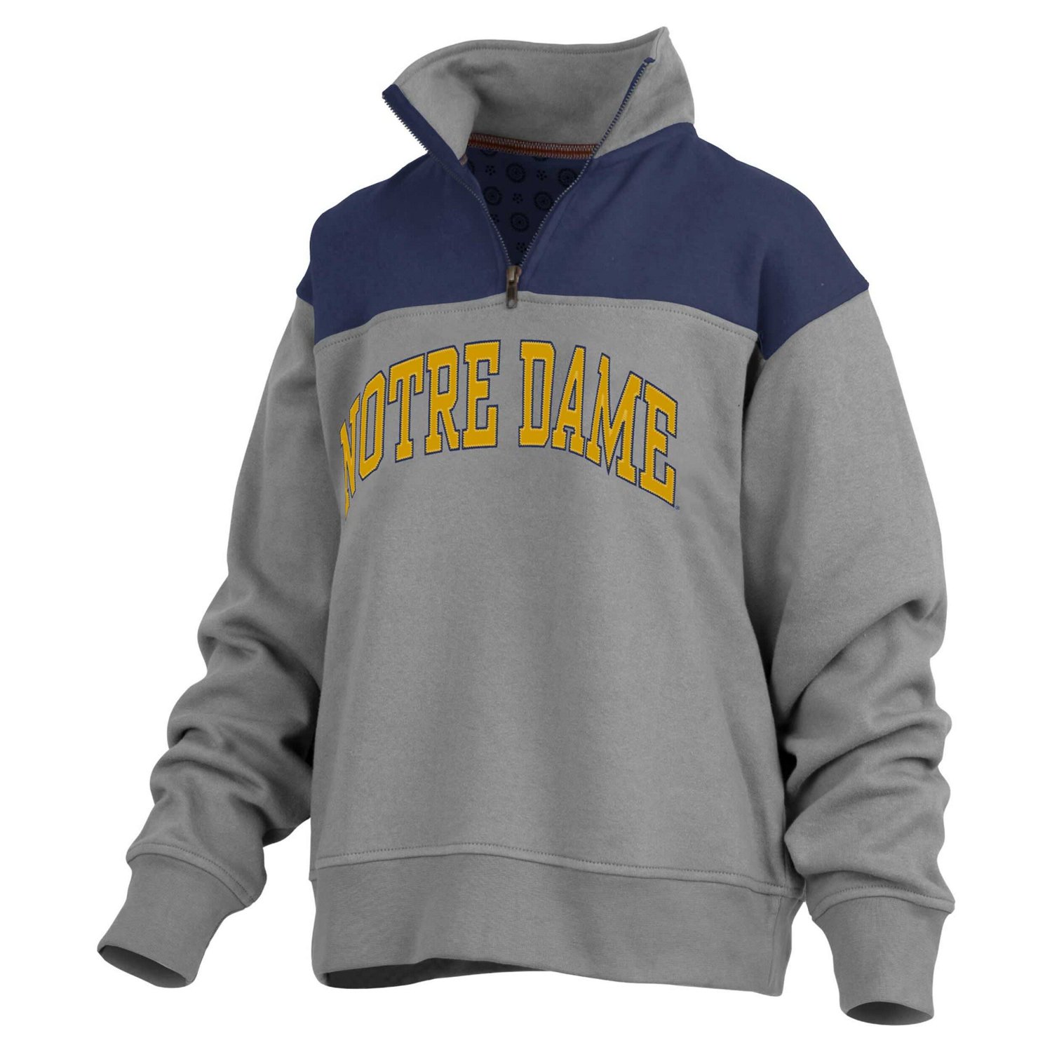Pressbox Notre Dame Fighting Irish Avon Fleece Quarter-Zip Jacket