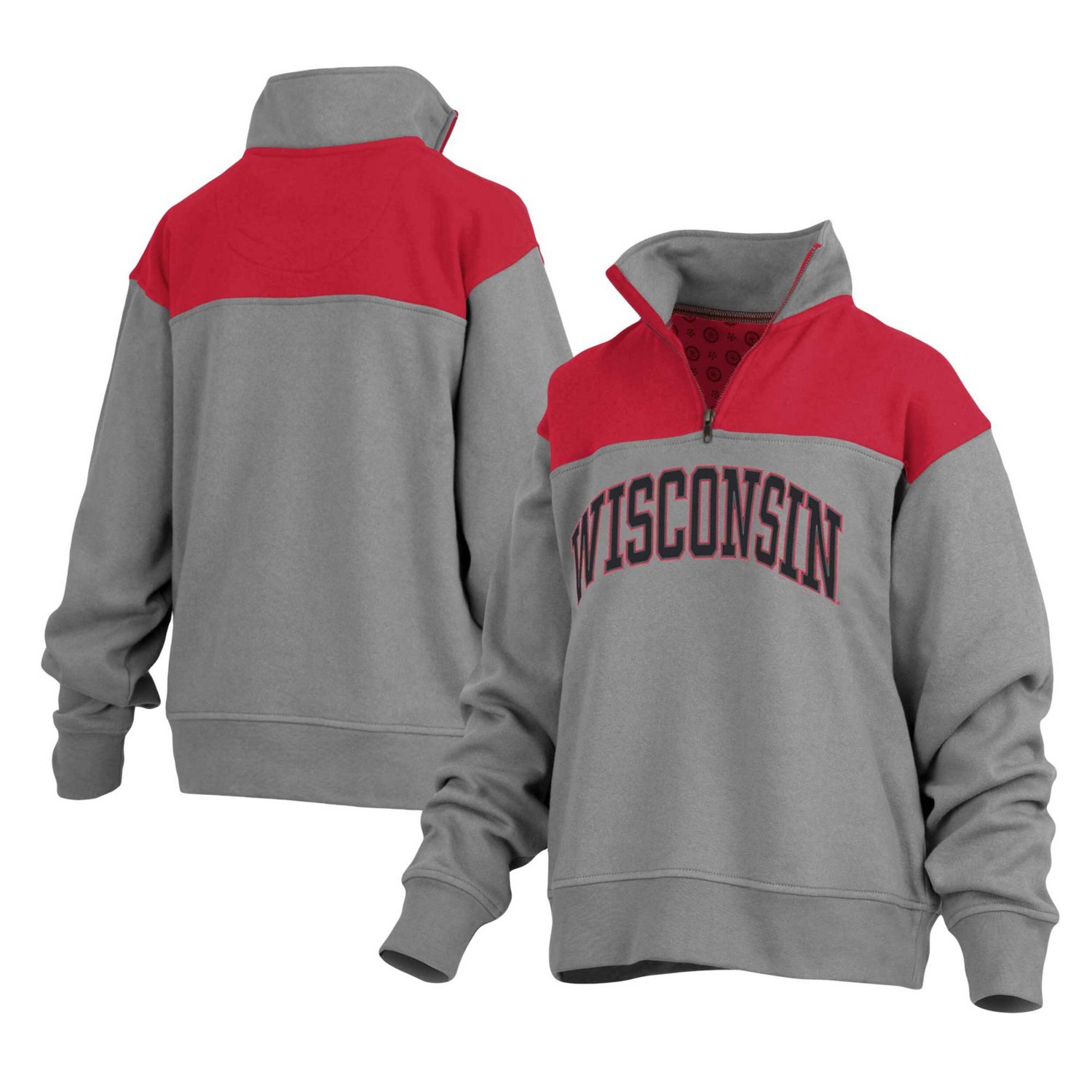 Pressbox Wisconsin Badgers Avon Fleece Quarter-Zip Jacket                                                                        - view number 1