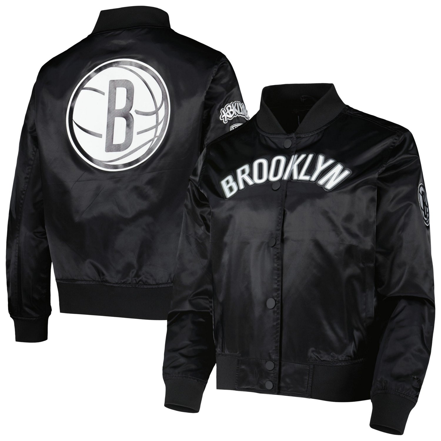 Pro Standard Brooklyn Nets Classics Satin Full-Snap Jacket