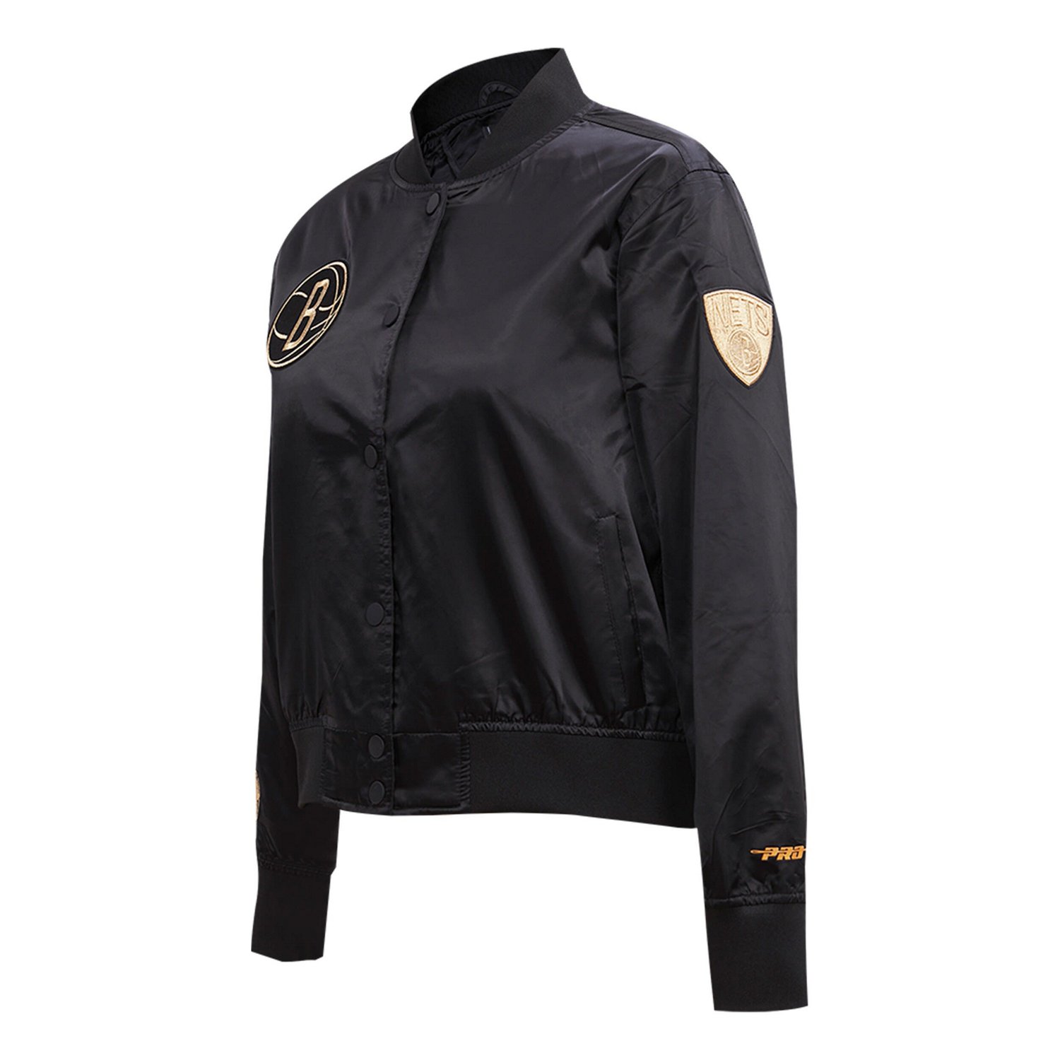 Pro Standard Brooklyn Nets Glam Satin Full-Snap Varsity Jacket                                                                   - view number 2
