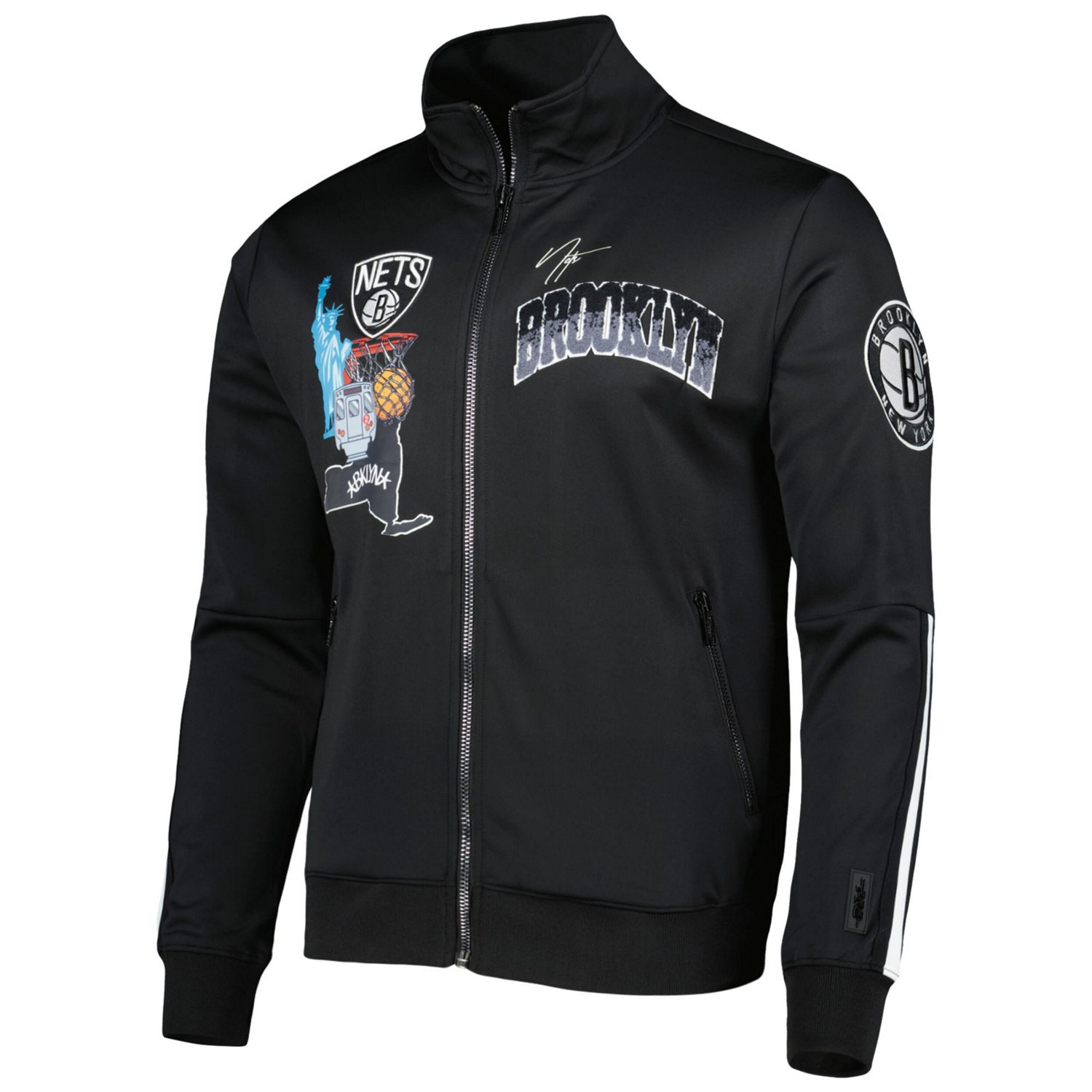 Pro Standard Brooklyn Nets Hometown Mock Neck Full-Zip Track Jacket                                                              - view number 2