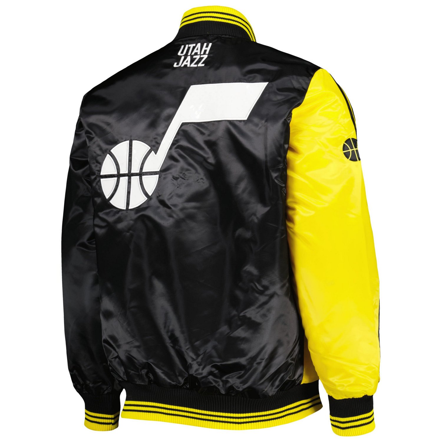 Starter /Black Utah Jazz Fast Break Satin Full-Snap Jacket