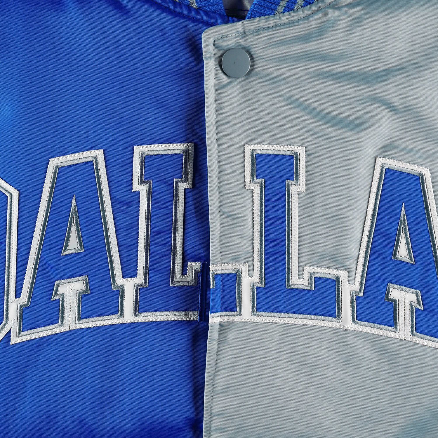 Starter /Gray Dallas Mavericks Fast Break Satin Full-Snap Jacket                                                                 - view number 2