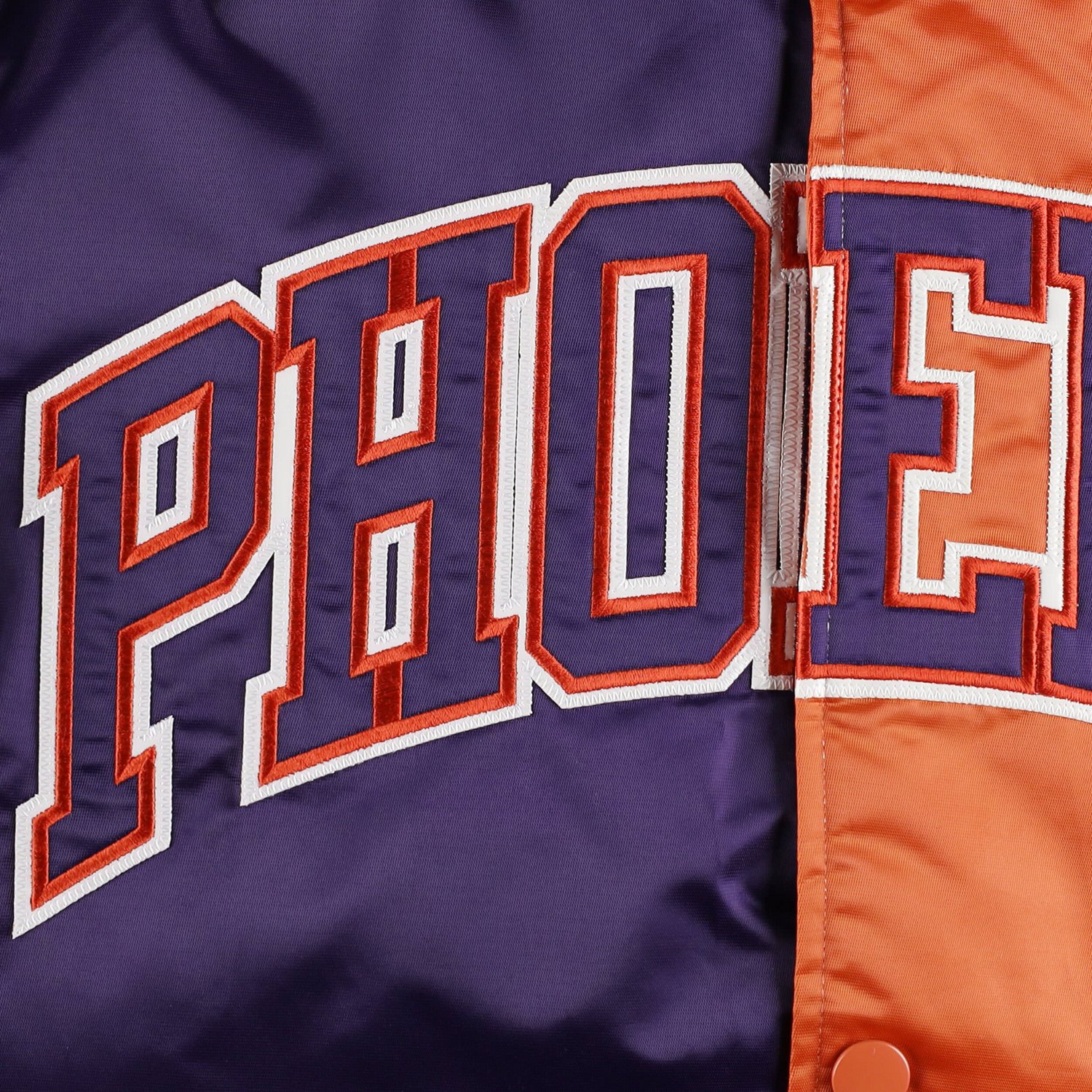 Starter /Orange Phoenix Suns Fast Break Satin Full-Snap Jacket