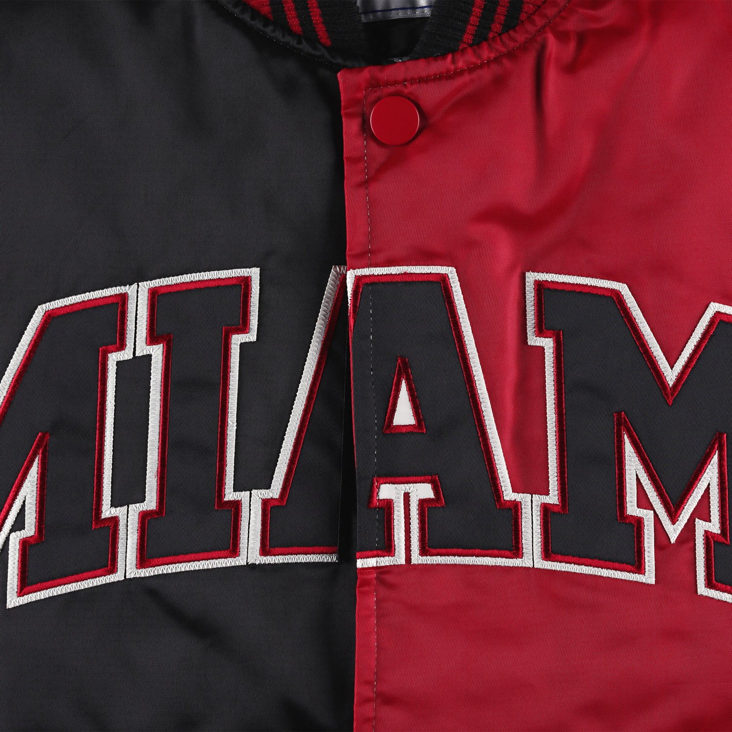 Starter /Red Miami Heat Fast Break Satin Full-Snap Jacket