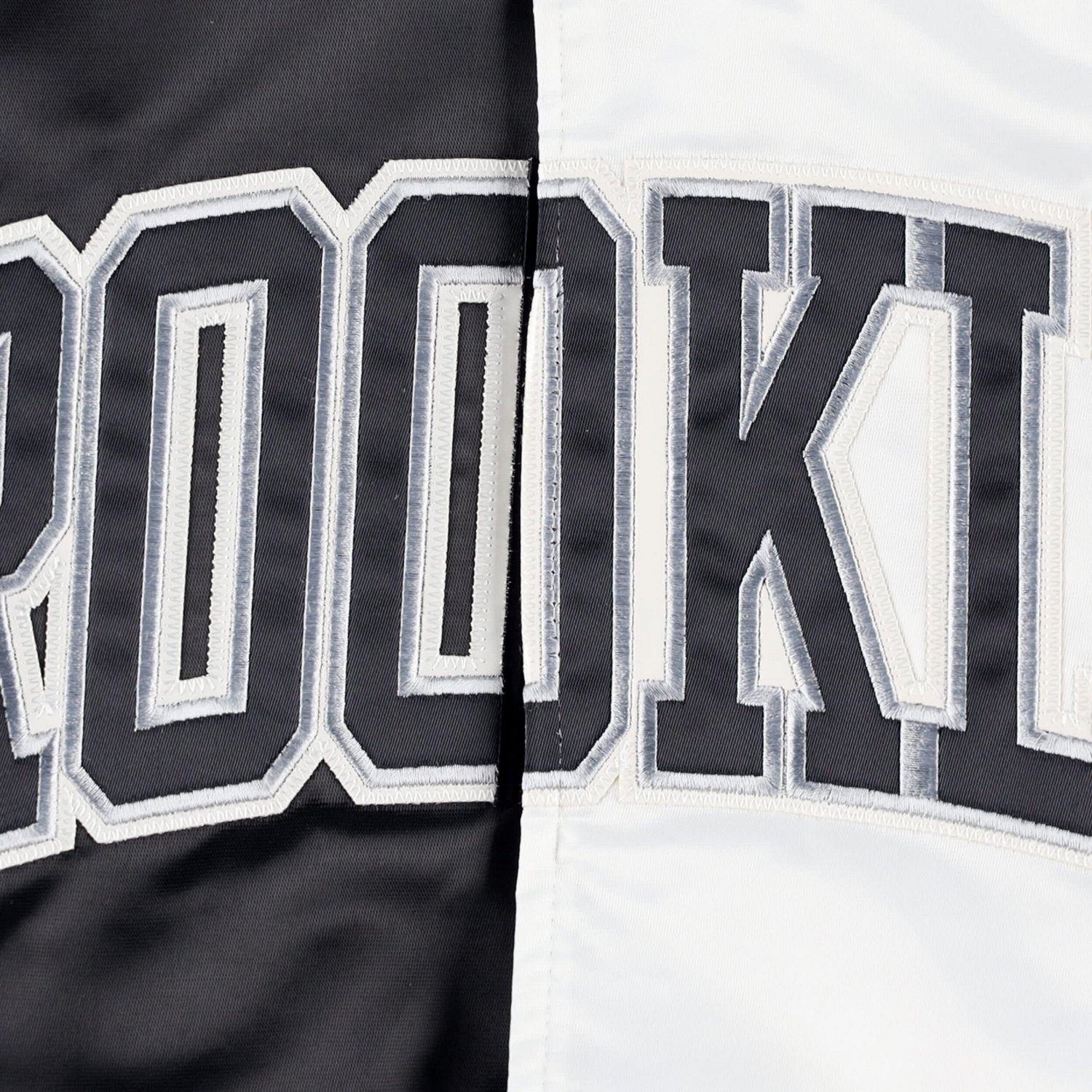 Starter /White Brooklyn Nets Fast Break Satin Full-Snap Jacket