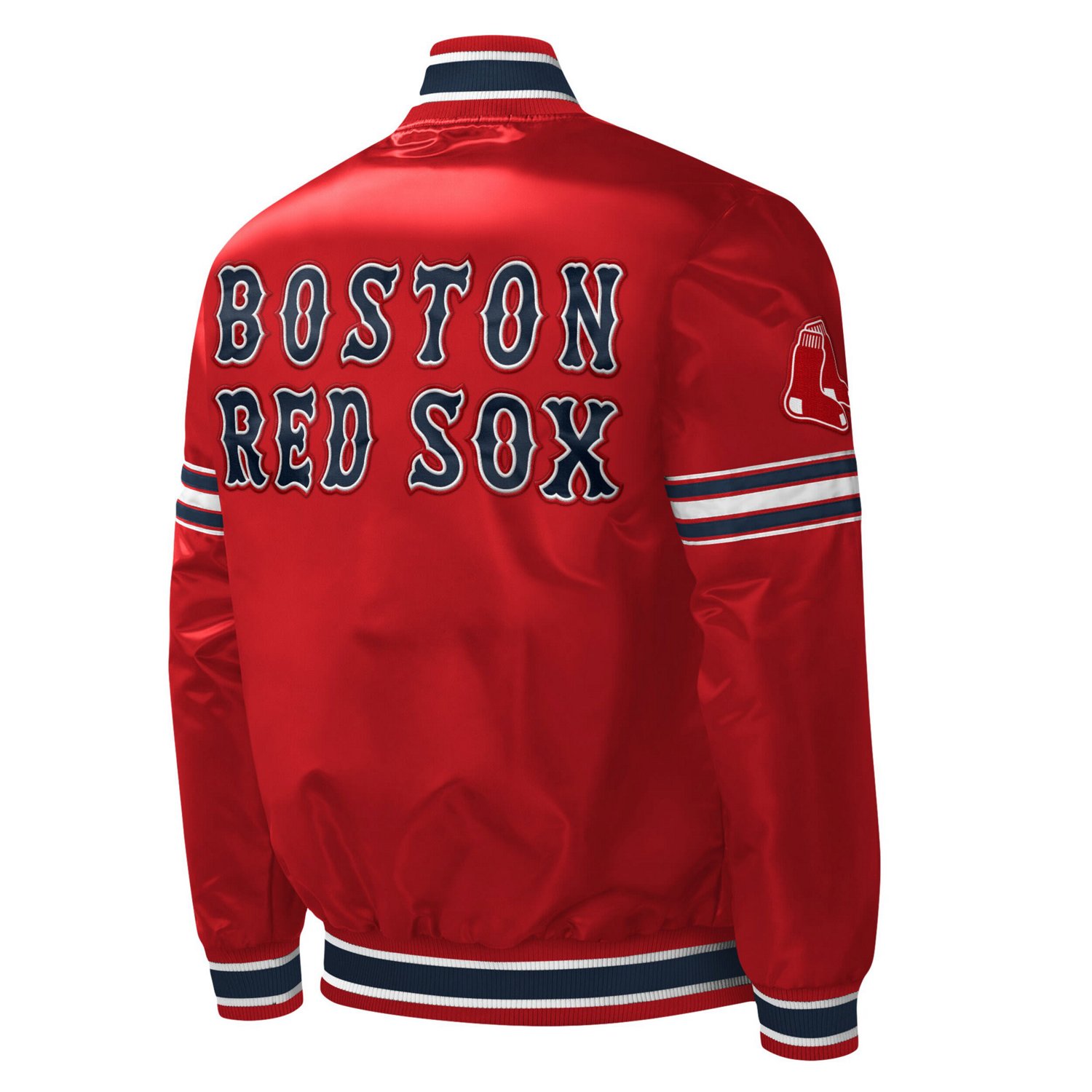 Starter Boston Sox Midfield Satin Full-Snap Varsity Jacket                                                                       - view number 3