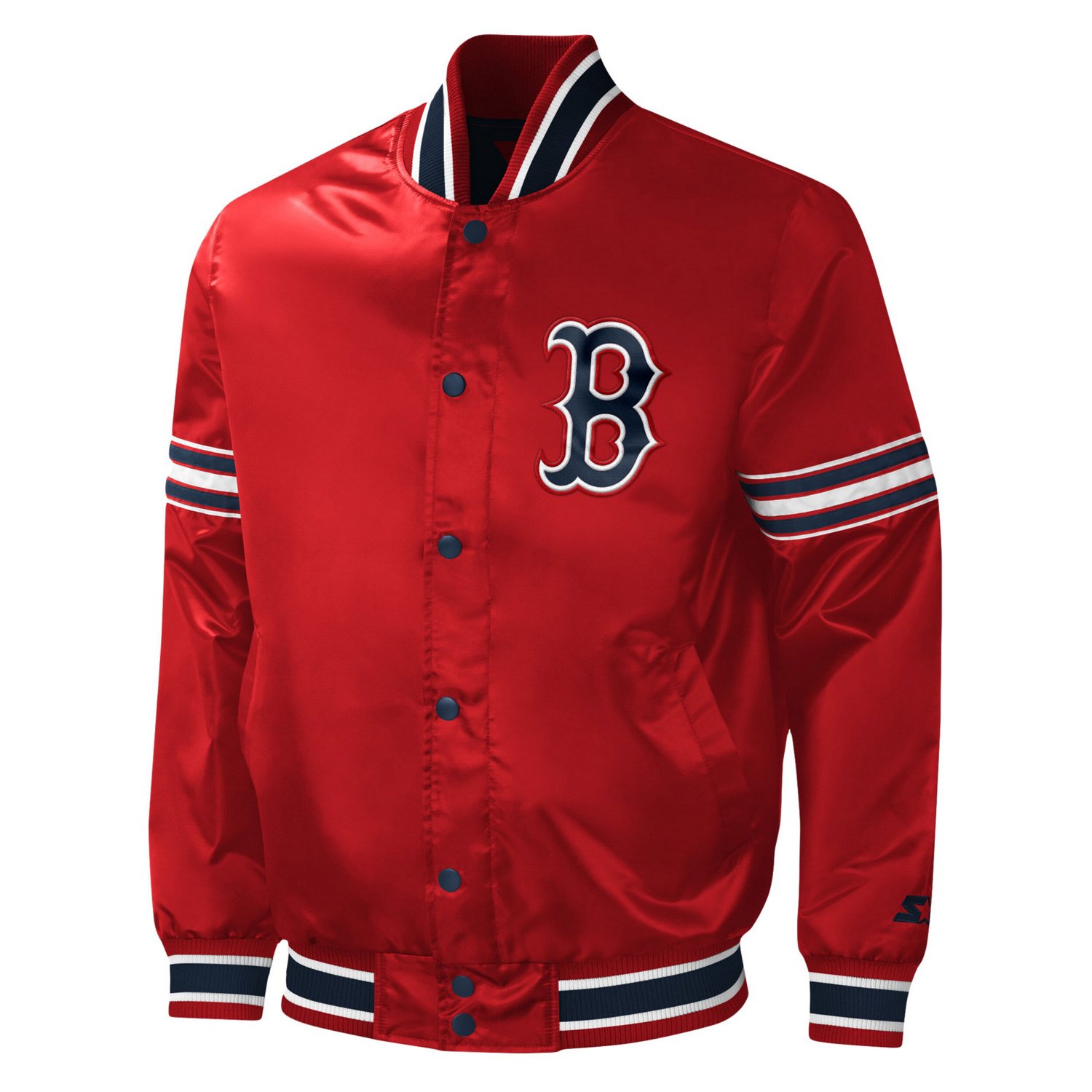 Starter Boston Sox Midfield Satin Full-Snap Varsity Jacket