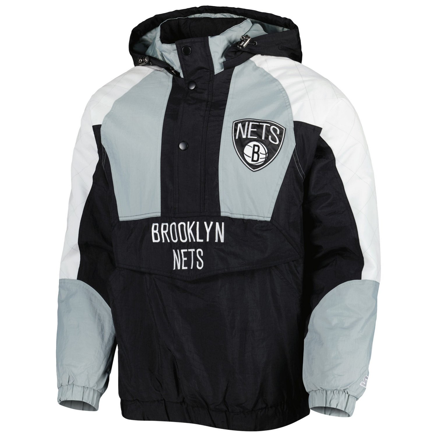 Starter Brooklyn Nets Body Check Raglan Hoodie Half-Zip Jacket                                                                   - view number 2